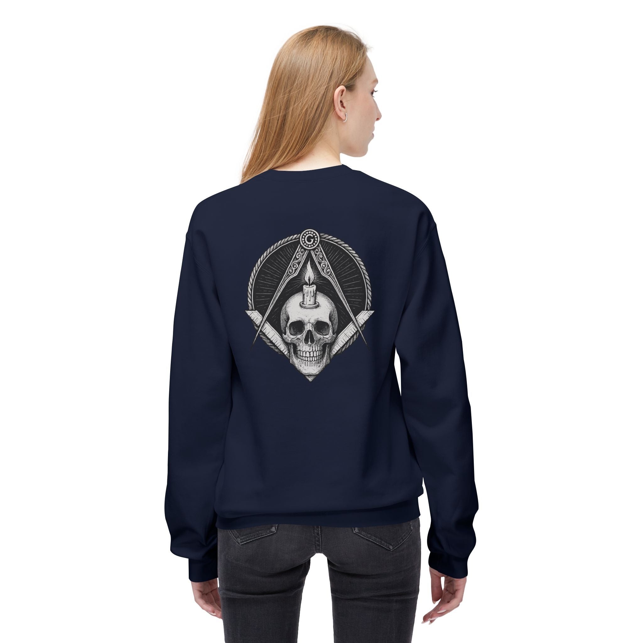 Masonic Skull Sweatshirt, Cozy Crewneck, Unisex Fleece, Unique Gift for Occasions, Trendy Casual Wear, Masonic Apparel