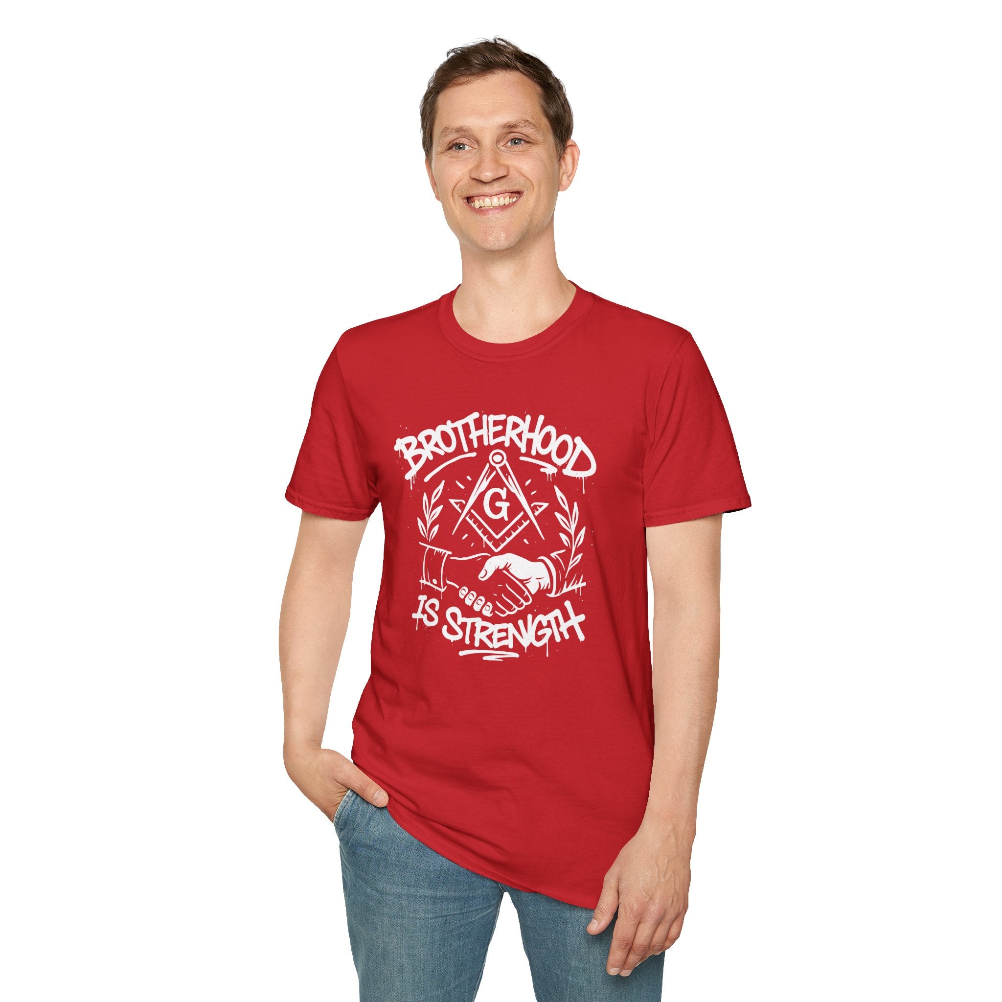 Brotherhood is Strength Unisex T-Shirt, Freemason Apparel, Gift for Masons, Brotherhood Tee, Casual Wear, Unique Graphic Tee