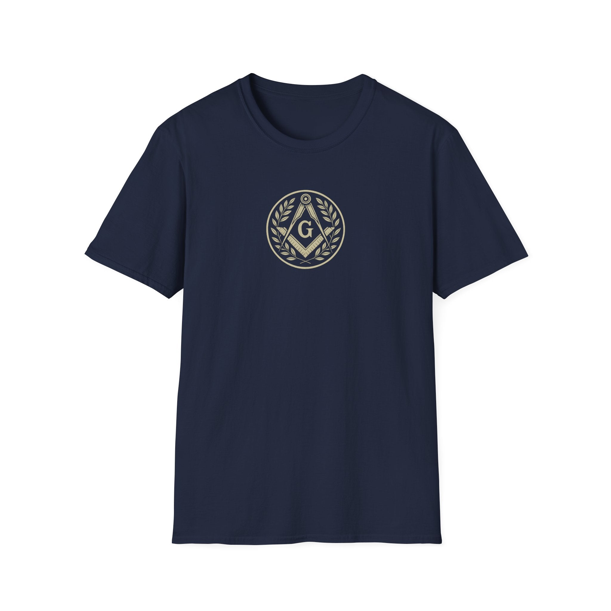 Masonic Symbol Unisex Softstyle T-Shirt | Casual Tee for Freemasons, Gift for Him, Brotherhood Apparel, Everyday Wear, Unique T-Shirt