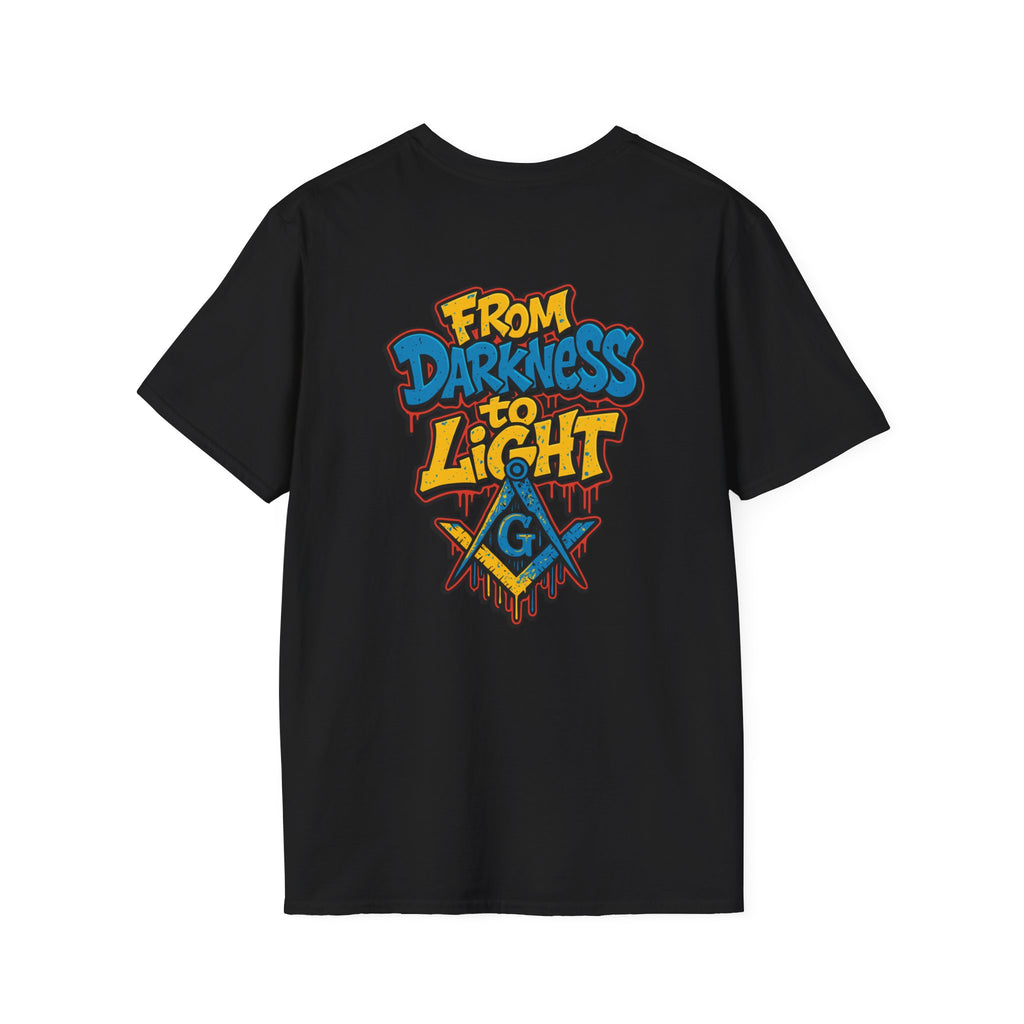 Masonic From Darkness to Light Inspirational T-Shirt, Unisex Tee, From Darkness to Light Shirt, Freemason Apparel, Motivational Gift, Casual Wear