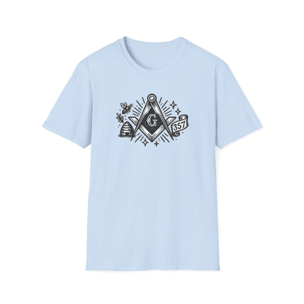 Masonic Symbol Unisex T-Shirt, Freemasonry Shirt, Gift for Mason, Black and White Graphic Tee, Celebratory Apparel