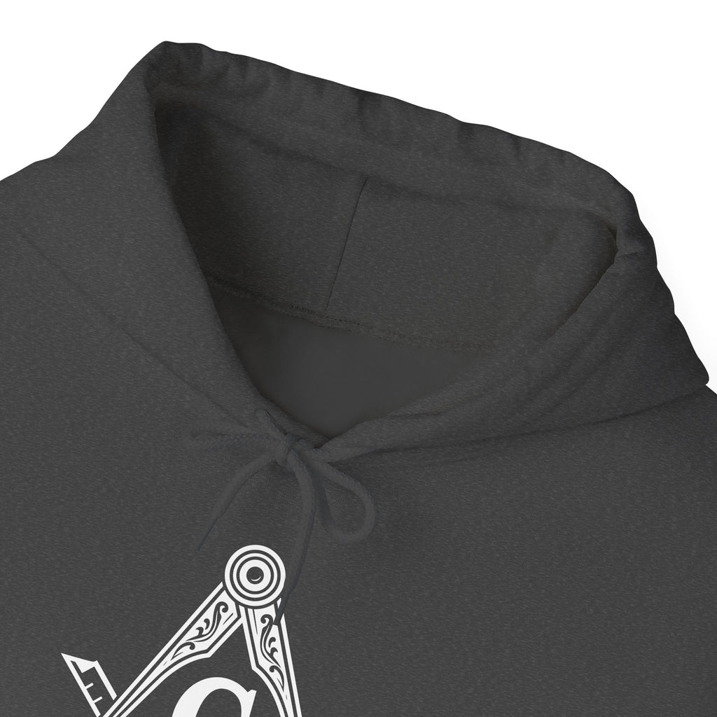 Freemason Symbol Hooded Sweatshirt - Cozy Unisex Pullovers for Masonic Events, Gift for Masons, Lodge Meetings, Everyday Wear