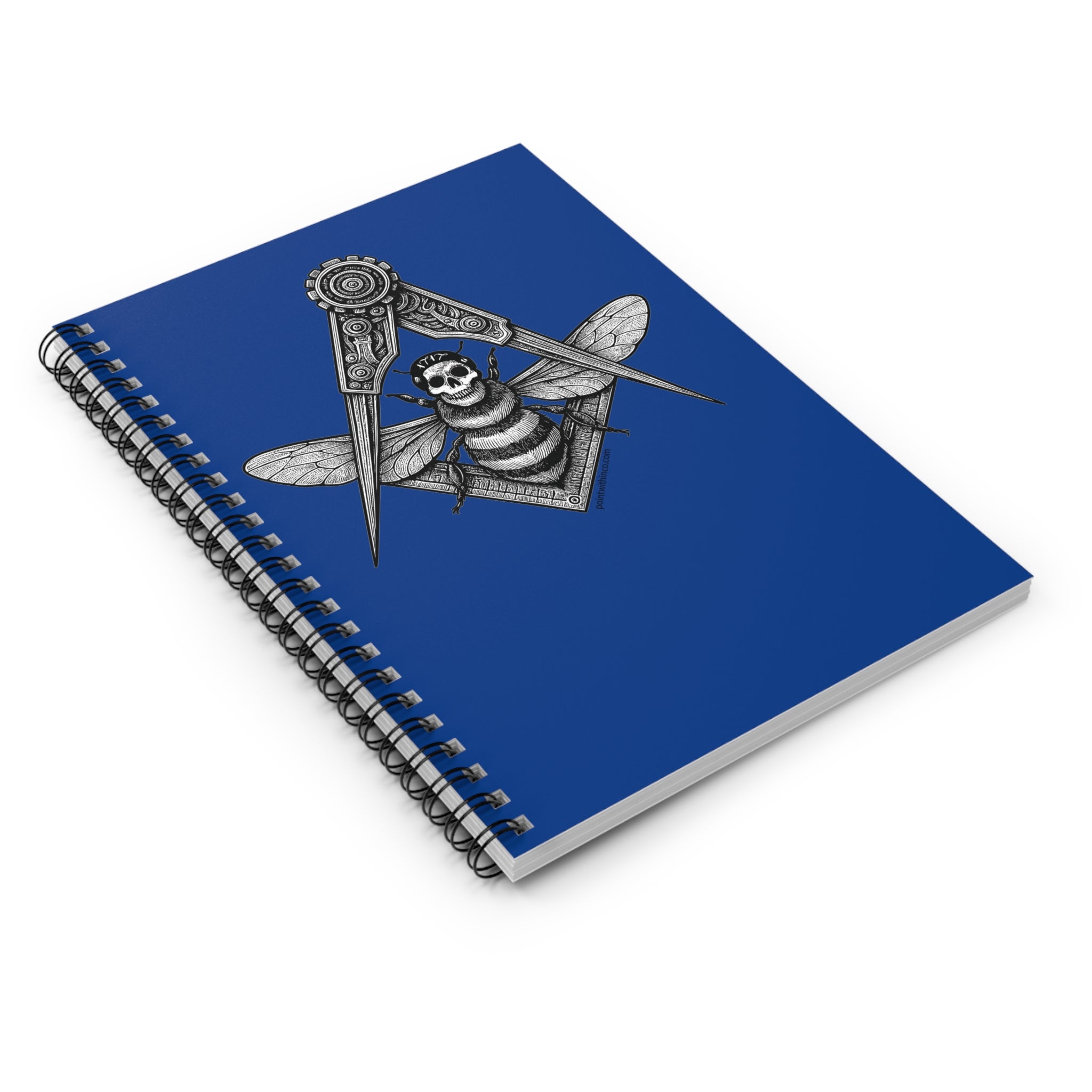 Masonic Spiral Notebook - Skull and Moth Design for Creative Minds, Sketching, Journaling, Gift for Occult Lovers, Unique Stationery
