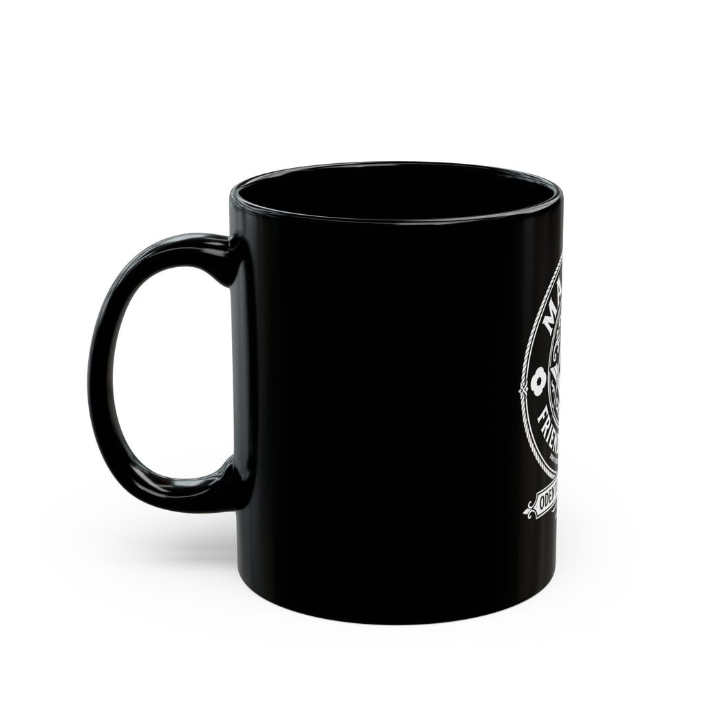 Masonic Lodge Black Coffee Mug — "Masonic Friends & Family" Odenton Lodge #209 (11oz/15oz)
