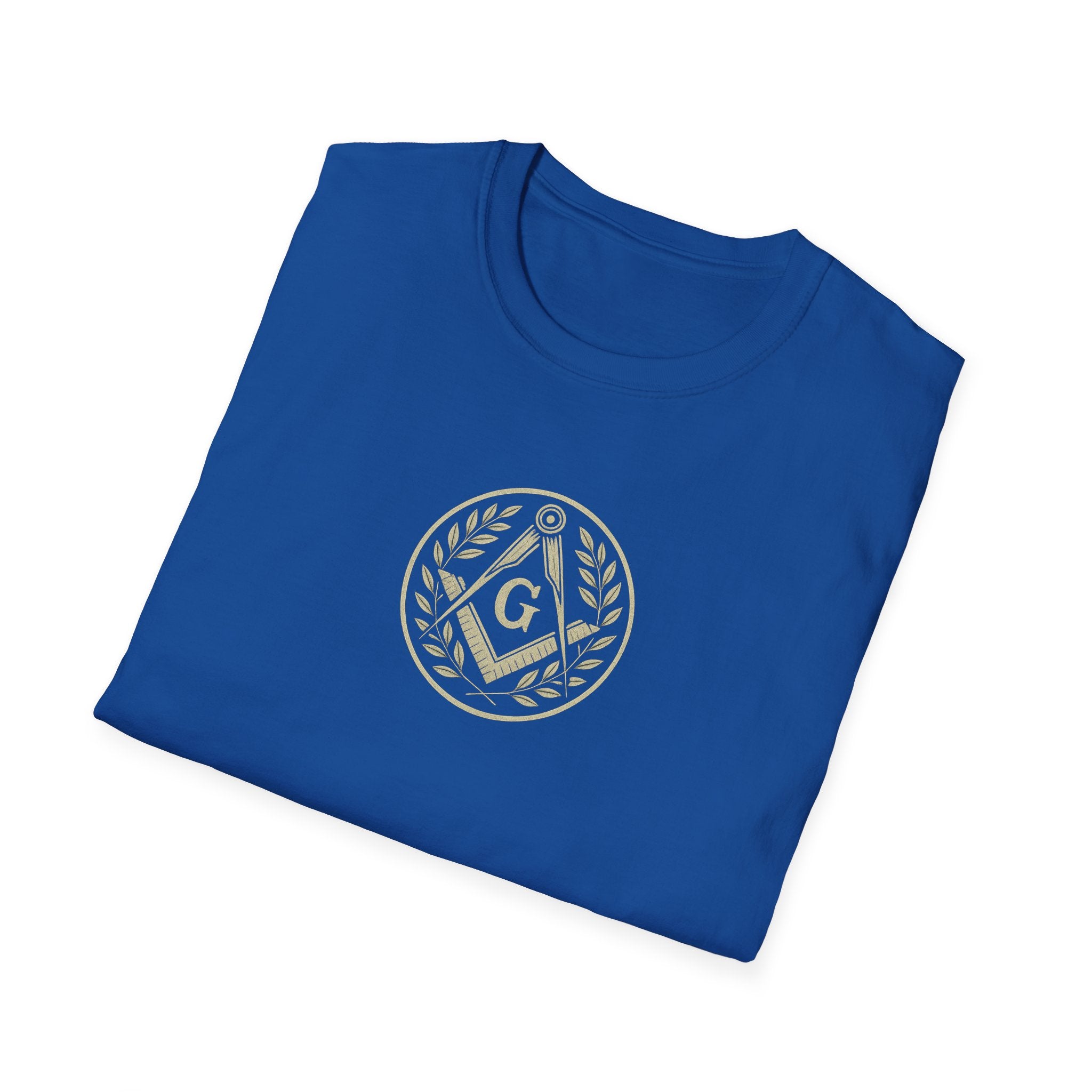 Masonic Symbol Unisex Softstyle T-Shirt | Casual Tee for Freemasons, Gift for Him, Brotherhood Apparel, Everyday Wear, Unique T-Shirt