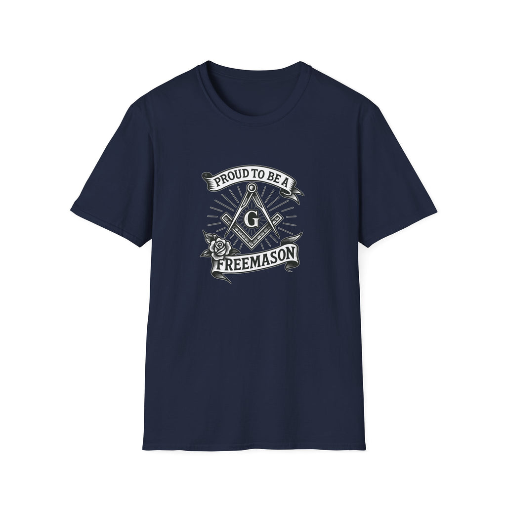 Proud Freemason Unisex Softstyle T-Shirt | Perfect for Masonic Events, Gifts for Brothers, Celebrations, Apparel, Everyday Wear