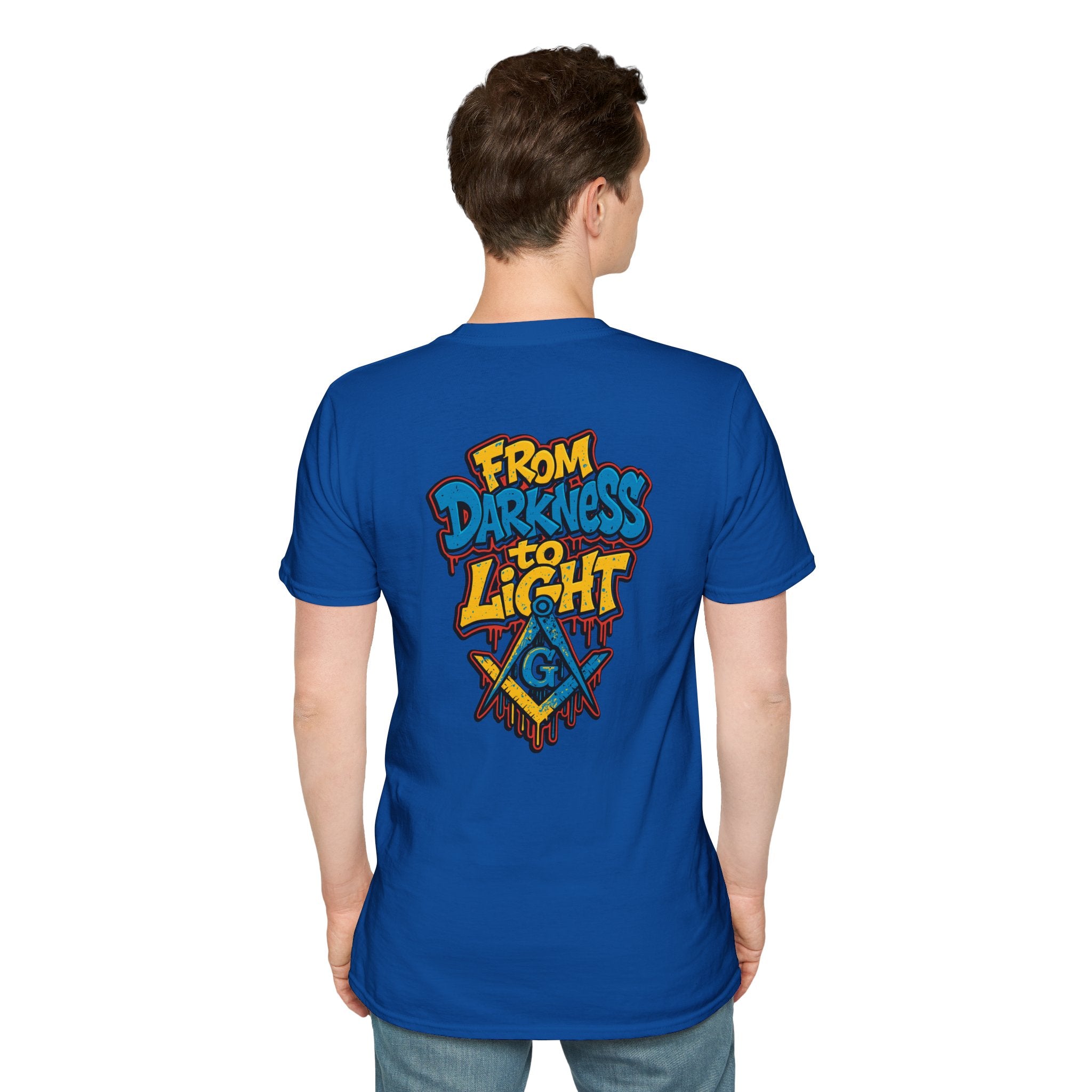 Masonic From Darkness to Light Inspirational T-Shirt, Unisex Tee, From Darkness to Light Shirt, Freemason Apparel, Motivational Gift, Casual Wear