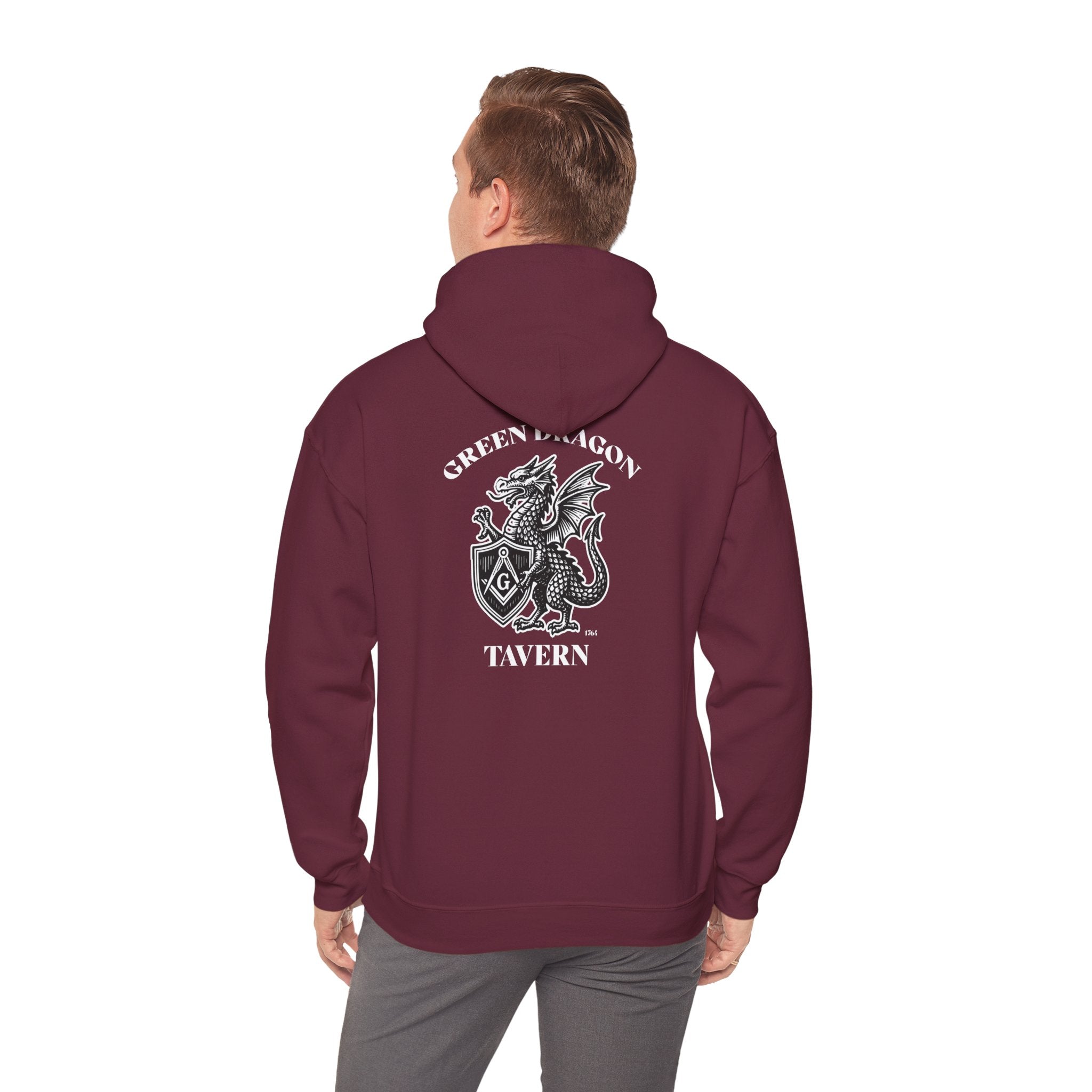 Vintage Green Dragon Tavern Hoodie, Cozy Unisex Sweatshirt, Perfect for Gamers, Fantasy Lovers, Gift for D&D Enthusiasts, Casual Wear