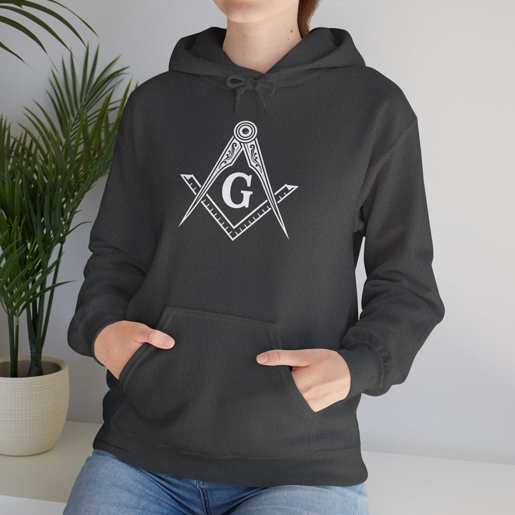 Freemason Symbol Hooded Sweatshirt - Cozy Unisex Pullovers for Masonic Events, Gift for Masons, Lodge Meetings, Everyday Wear