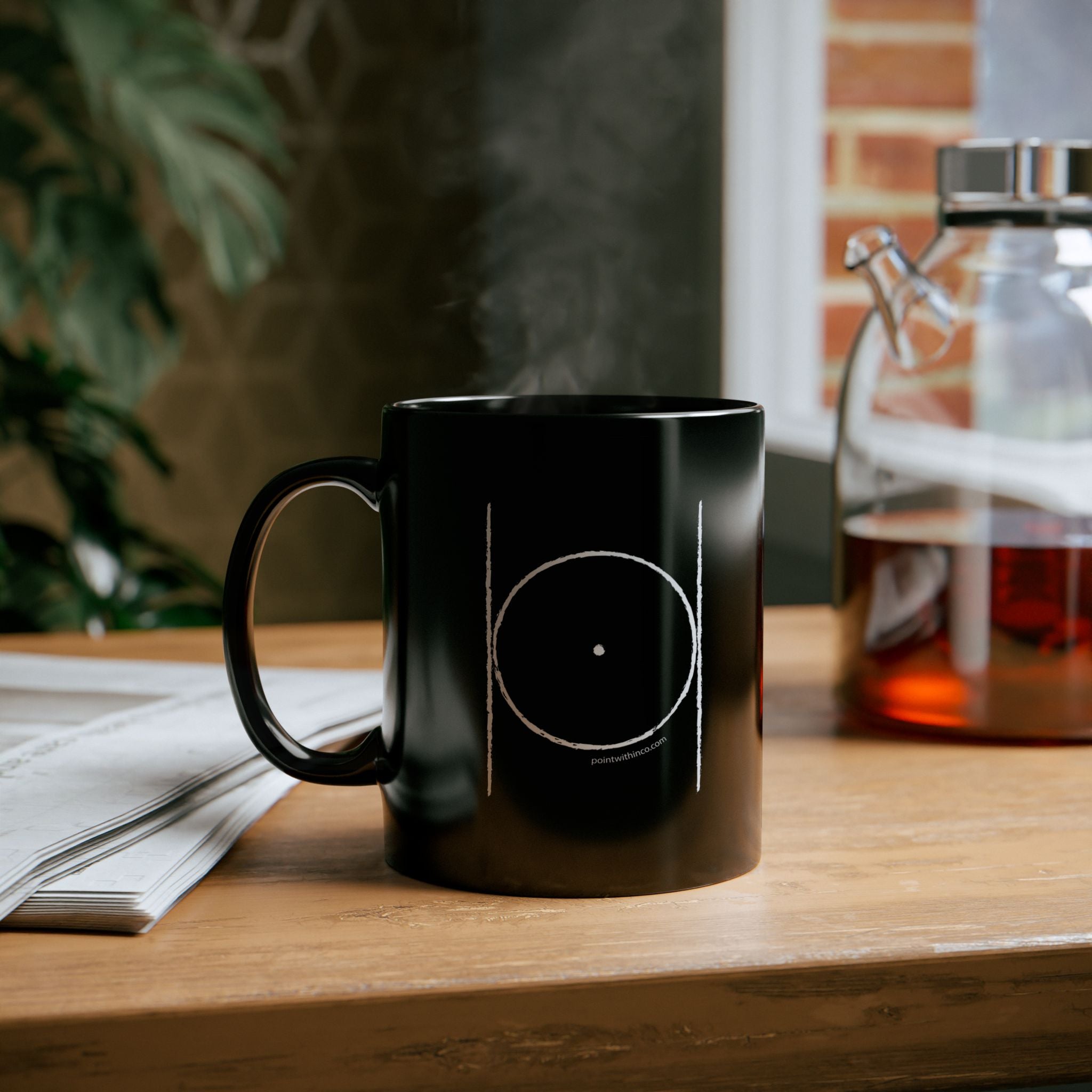Chic Black Coffee Mug for Minimalist Lovers, Modern Tea Cup, Sleek Gift, Office Decor, Morning Motivation