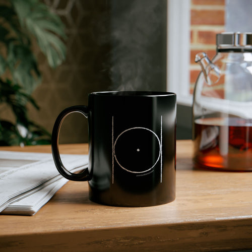 Chic Black Coffee Mug for Minimalist Lovers, Modern Tea Cup, Sleek Gift, Office Decor, Morning Motivation