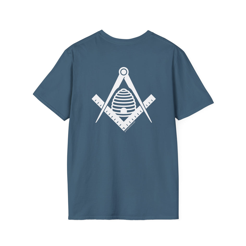 Masonic Graphic Tee, Unisex Softstyle T-Shirt, Freemason Gift, Symbolic Apparel, Lodge Wear, Brotherhood Shirt, Casual Fashion