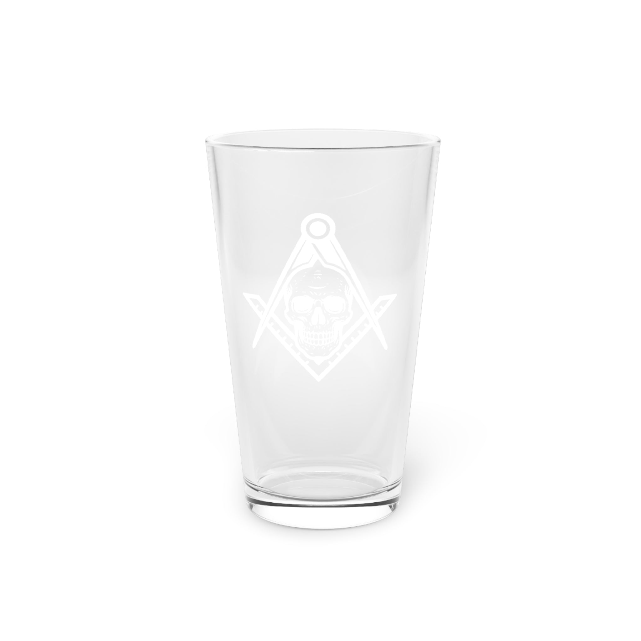 Masonic Pint Glass, 16oz Beer Glass, Freemason Gift, Unique Drinkware, Celebratory Toasts, Barware