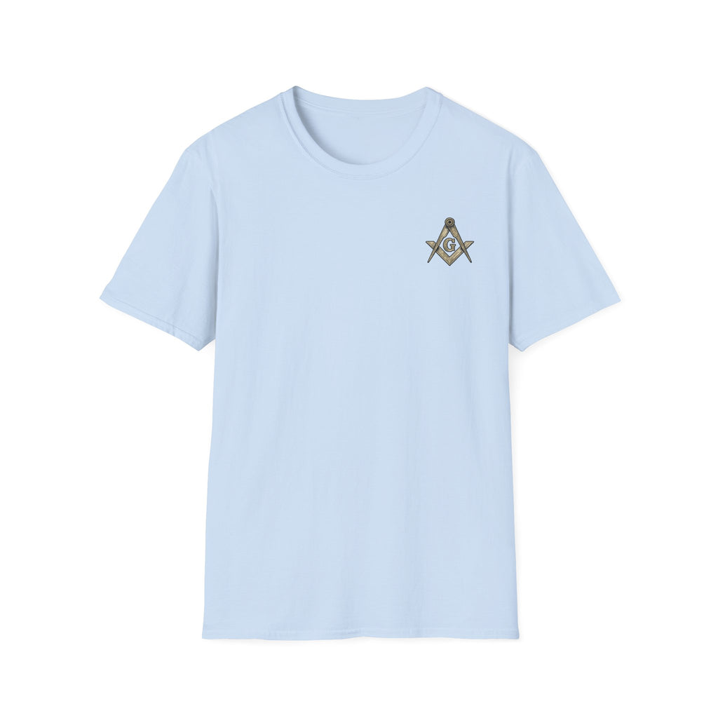 Freemason 357 Woodcut Unisex Softstyle T-Shirt, Casual Wear, Gift for Masonic Friends, Spiritual T-Shirt, Unique Brotherhood Tee