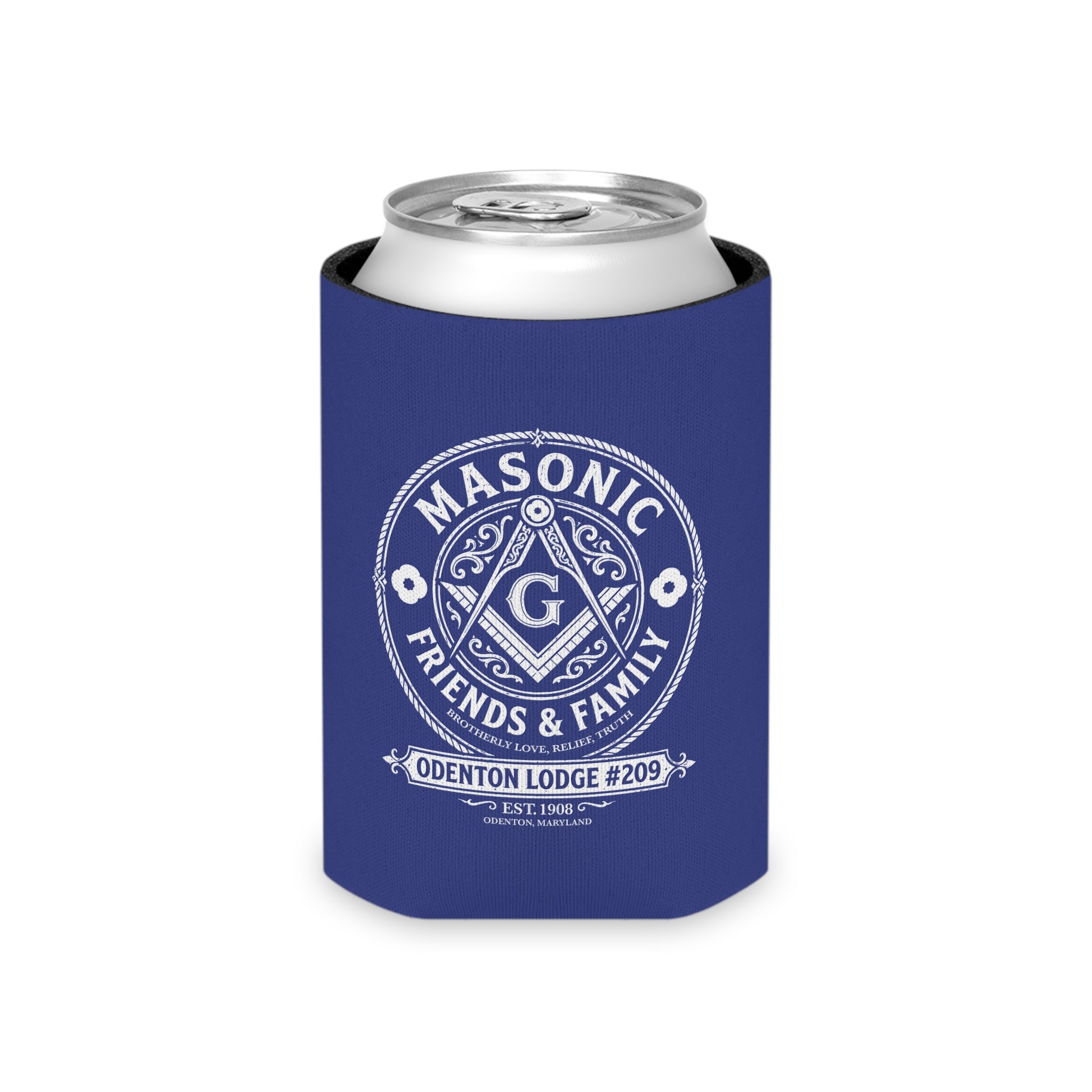 Masonic Friends and family Can Cooler – Odenton Lodge #209 Friends & Family Stubby Holder