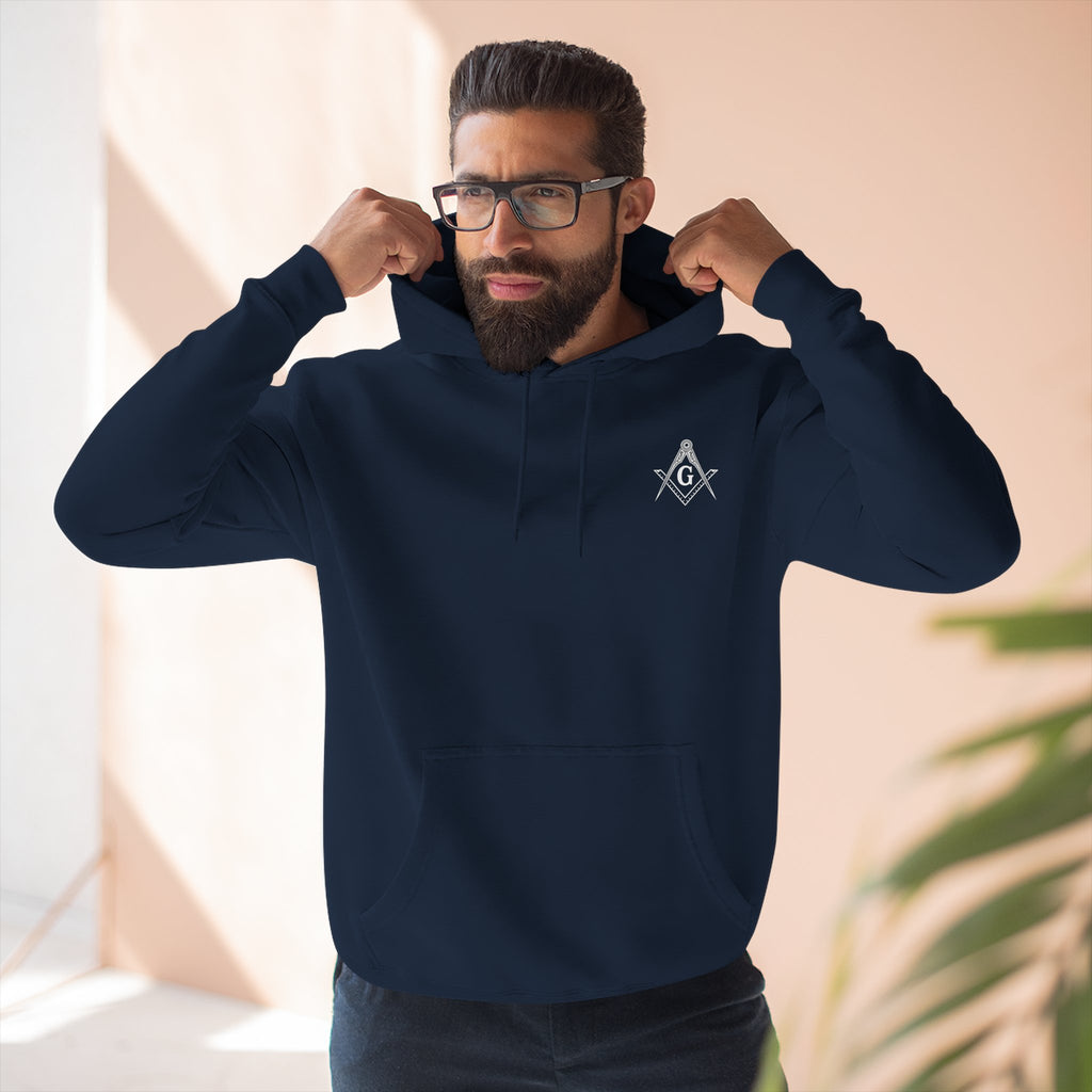 Freemason Three-Panel Fleece Hoodie - Cozy Style for Members, Perfect for Meetings, Gifts, Holidays, Brotherhood Events, Casual Wear