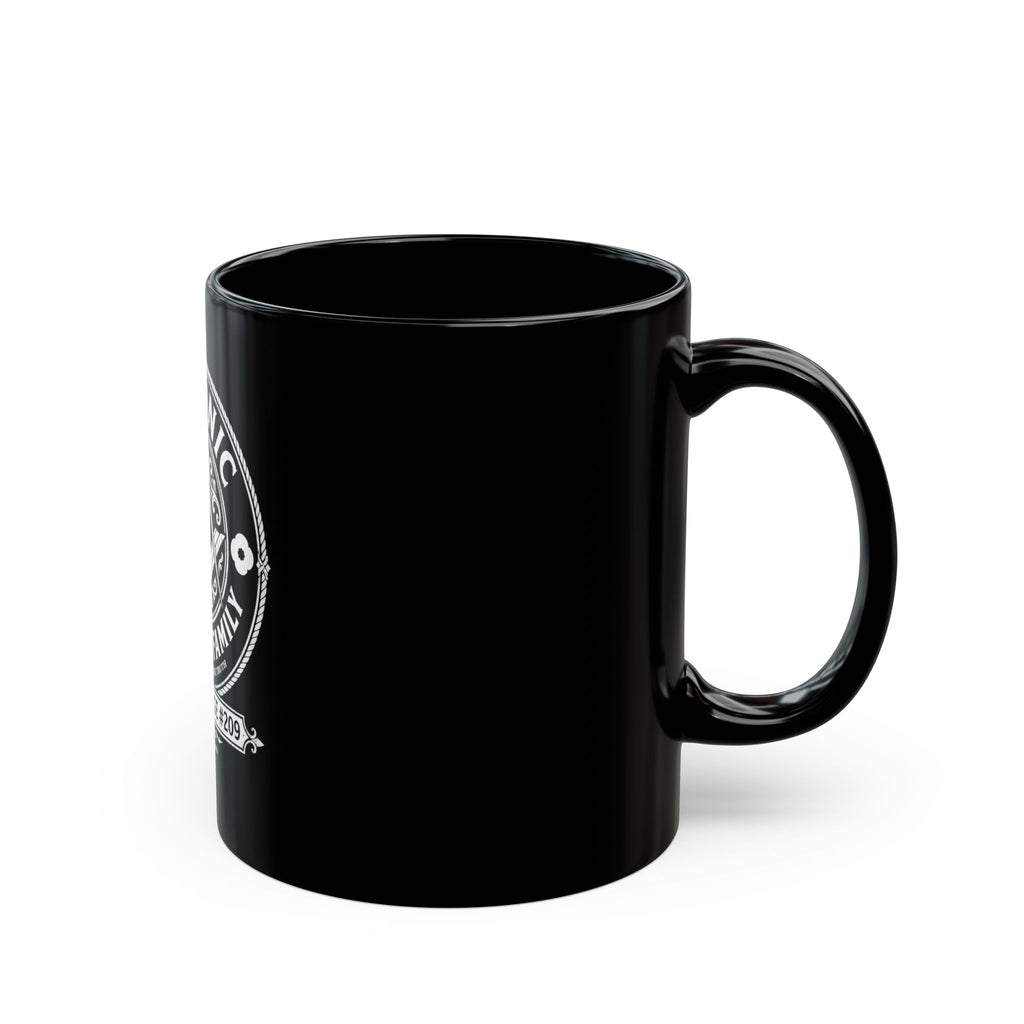 Masonic Lodge Black Coffee Mug — "Masonic Friends & Family" Odenton Lodge #209 (11oz/15oz)