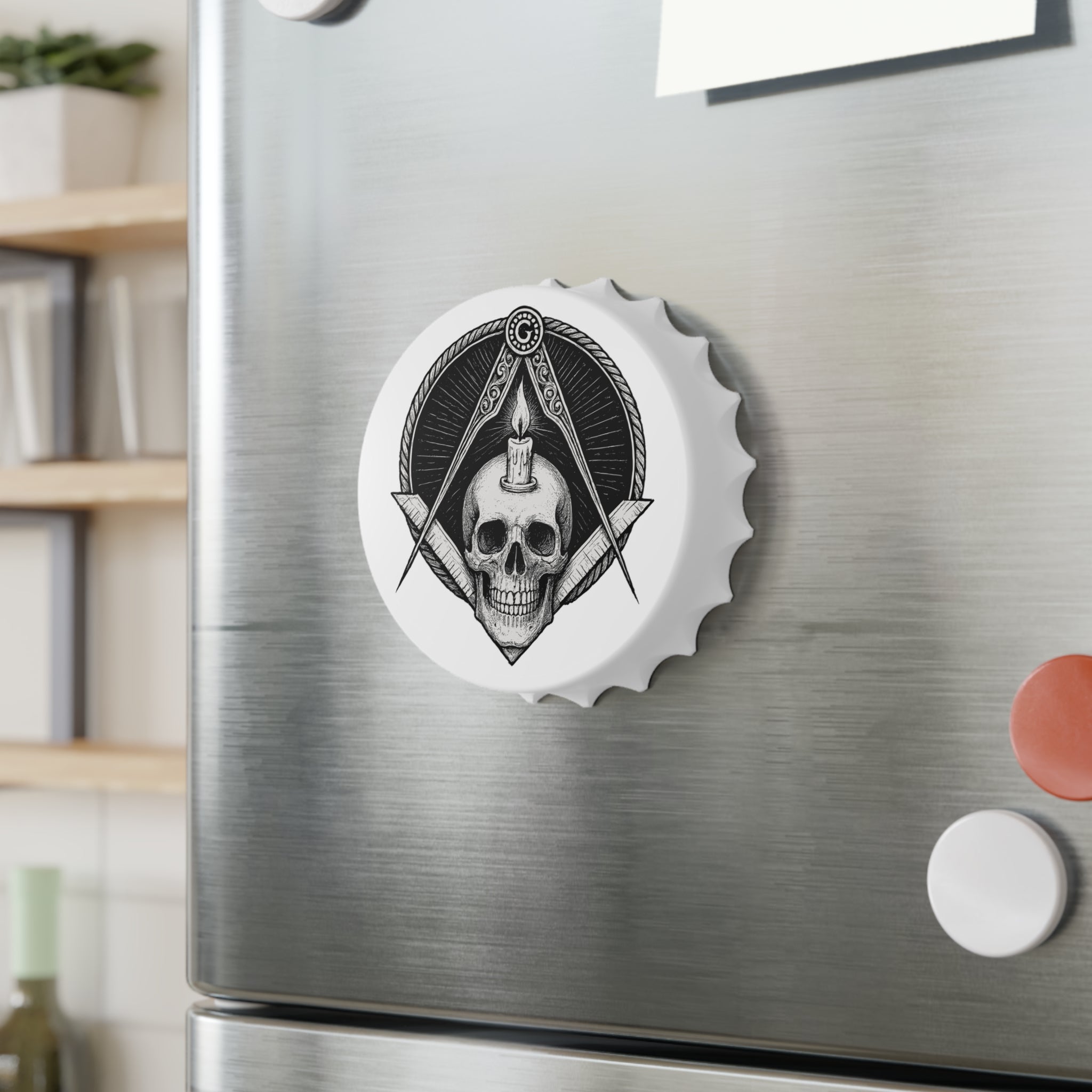 Gothic Skull Bottle Opener, Unique Barware, Gift for Him, Halloween Decor, Vintage Style Kitchen