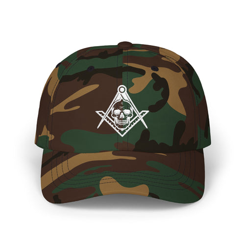 Camo Classic Dad Cap, Outdoor Cap for Dads, Masonic Style Hat, Stylish Camo Cap, Father's Day Gift, Casual Fashion Hat