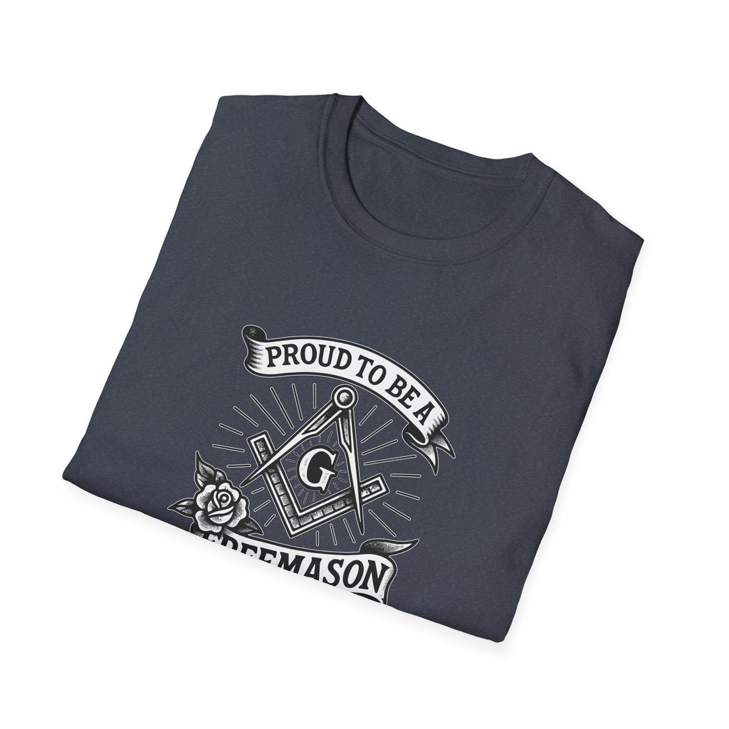 Proud Freemason Unisex Softstyle T-Shirt | Perfect for Masonic Events, Gifts for Brothers, Celebrations, Apparel, Everyday Wear