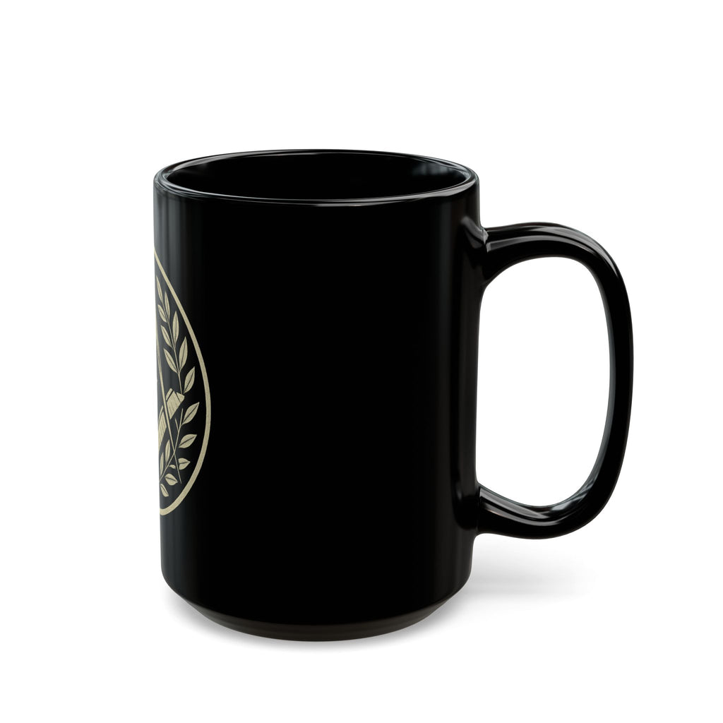 Masonic Black Mug | Perfect for Coffee Lovers, Gift for Masons, Unique Collectible, Ritual Needs, Home Decor
