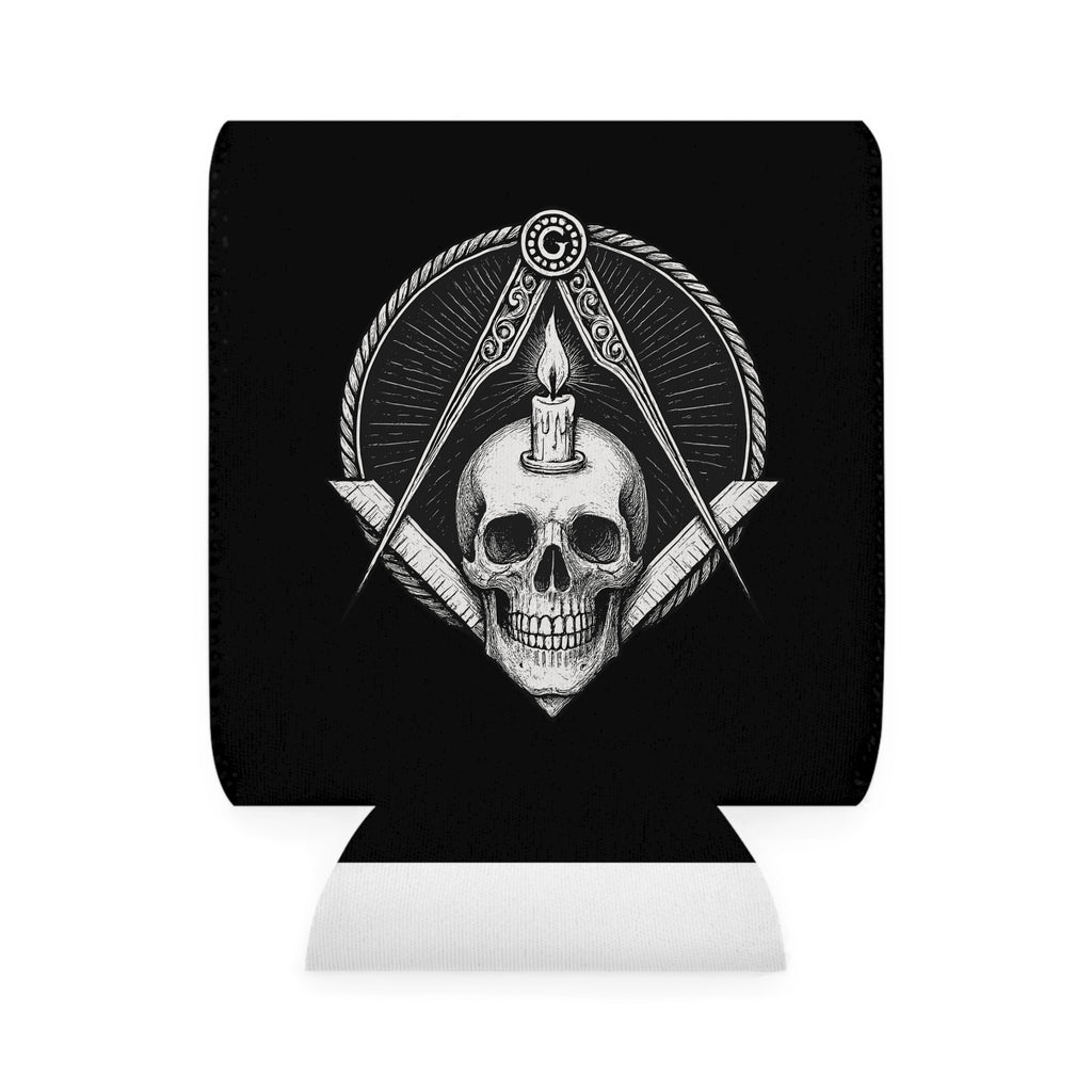 Masonic Skull Can Cooler Sleeve | Unique Drink Holder for Parties, Halloween, Gifts, Barware, and Decor
