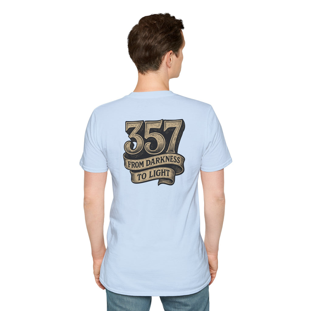 Freemason 357 Woodcut Unisex Softstyle T-Shirt, Casual Wear, Gift for Masonic Friends, Spiritual T-Shirt, Unique Brotherhood Tee