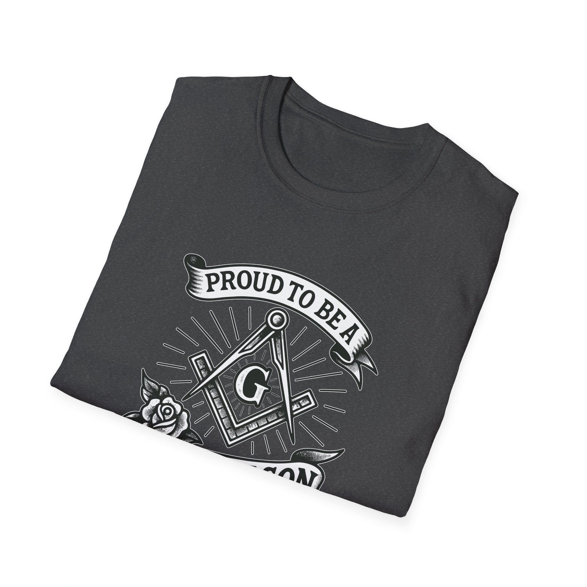 Proud Freemason Unisex Softstyle T-Shirt | Perfect for Masonic Events, Gifts for Brothers, Celebrations, Apparel, Everyday Wear
