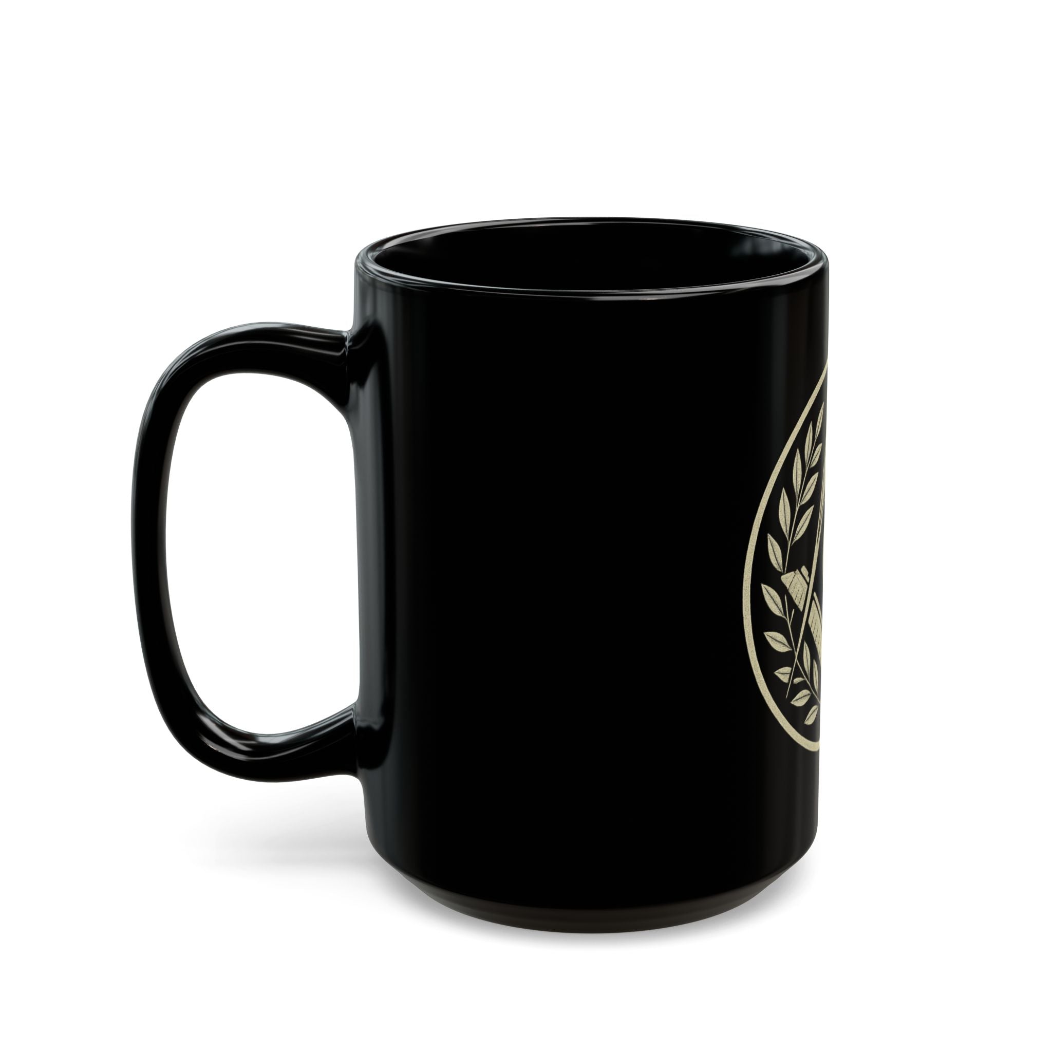 Masonic Black Mug | Perfect for Coffee Lovers, Gift for Masons, Unique Collectible, Ritual Needs, Home Decor