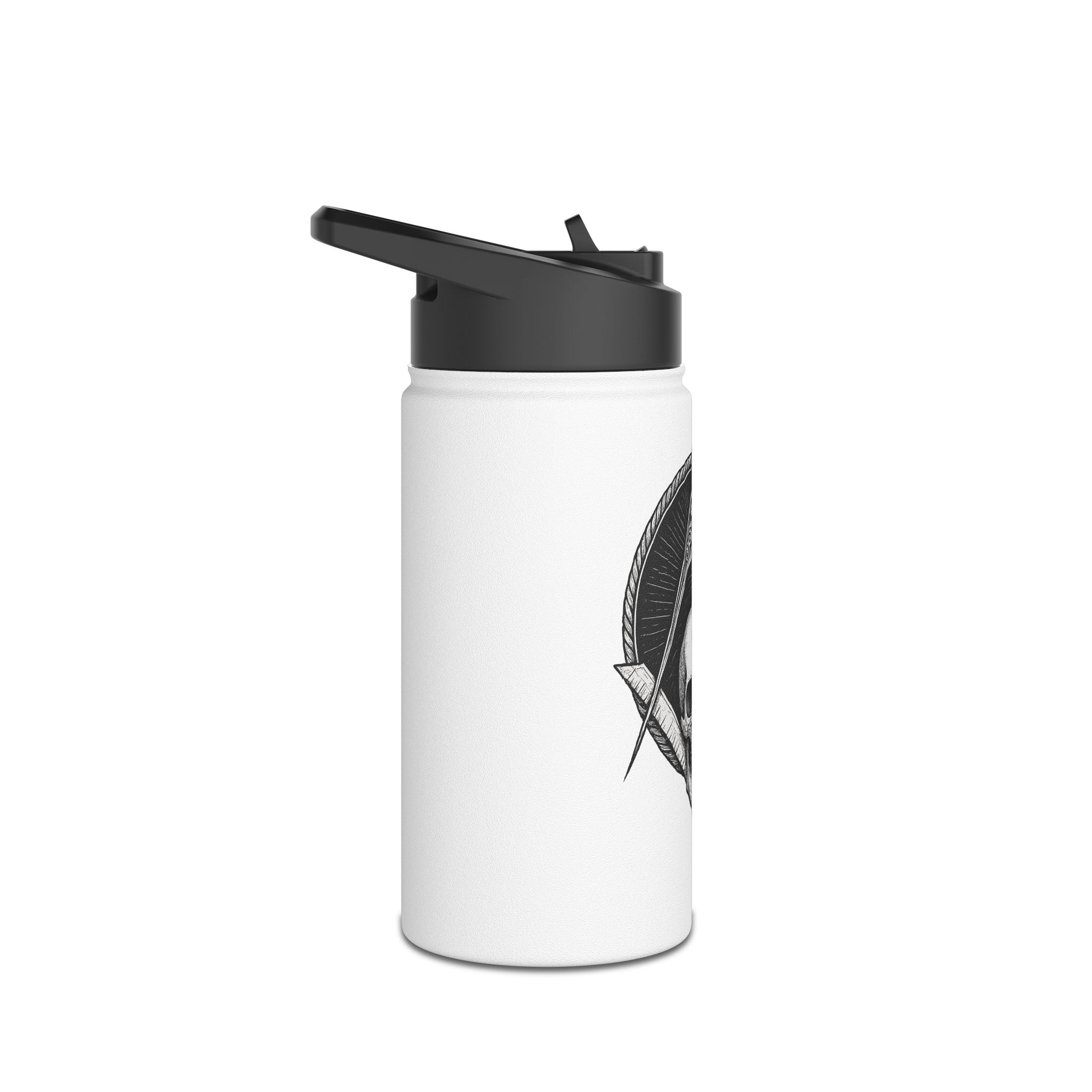 Skull Design Stainless Steel Water Bottle, Travel Hydration Flask, Unique Gifting Idea for Goth Lovers, Occult Enthusiasts, Everyday Use