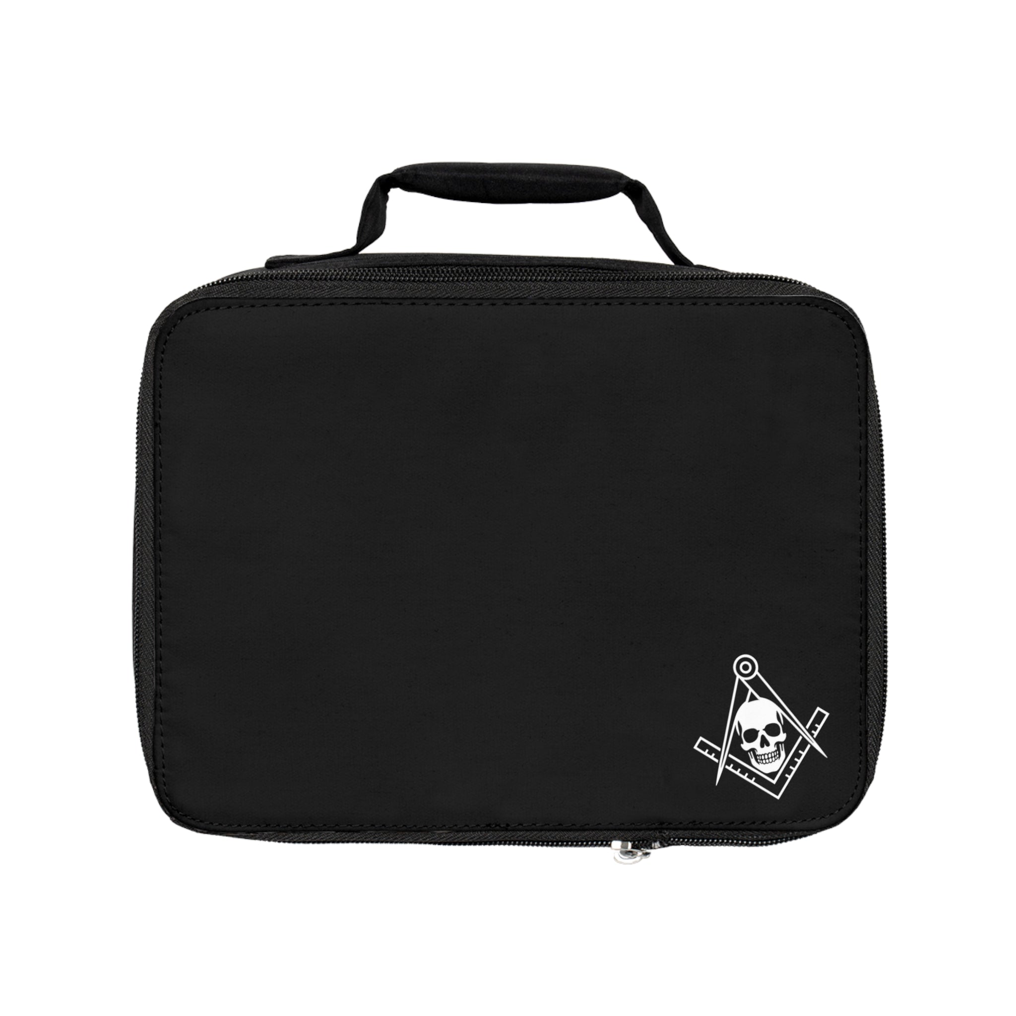 Stylish Lunch Bag with Skull and Compass Design, Trendy Insulated Tote for Work, School, Picnic, Halloween, and Everyday Use