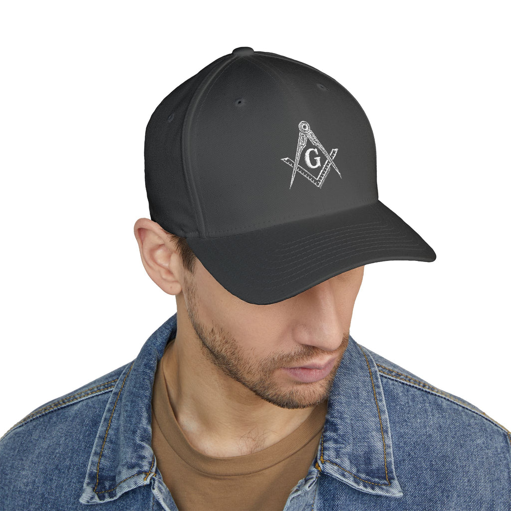 Embroidered Masonic Cap, Stylish Headwear for Freemasons, Gift for Graduations, Social Events, Religious Ceremonies, Adjustable Fitted Cap