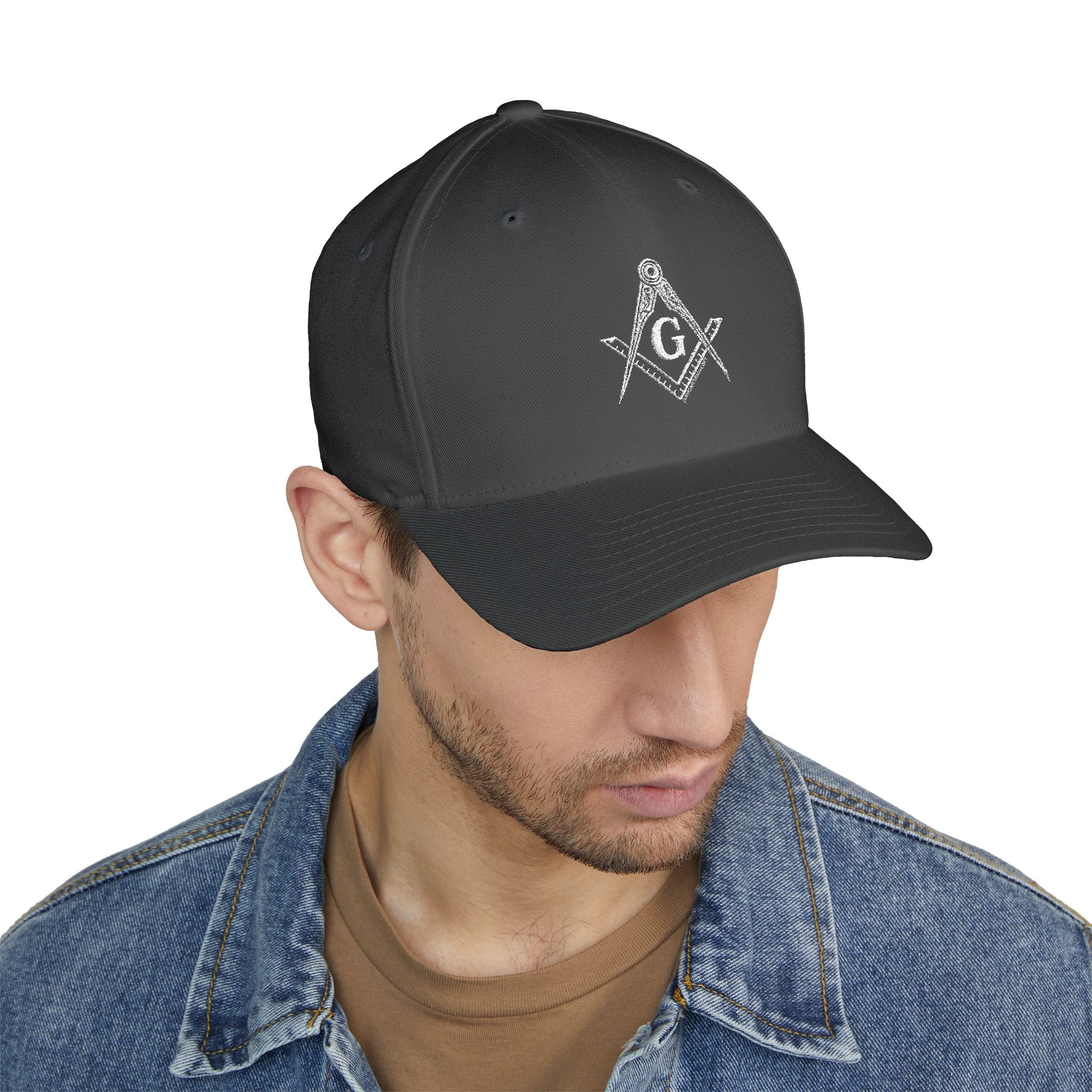 Embroidered Masonic Cap, Stylish Headwear for Freemasons, Gift for Graduations, Social Events, Religious Ceremonies, Adjustable Fitted Cap