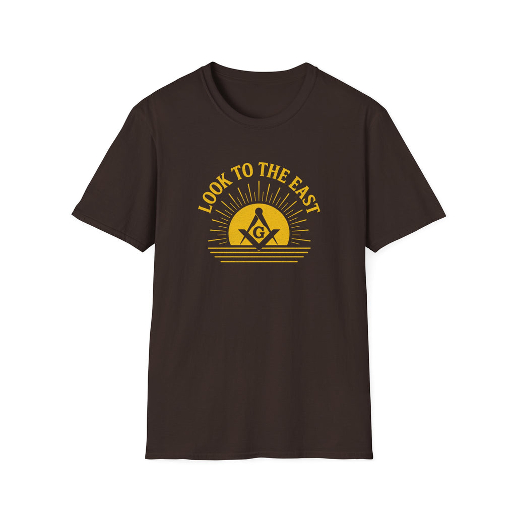 Unisex Inspirational Graphic T-Shirt, Look to the East Shirt, Casual Wear, Gift for Freemasons, Spiritual T-Shirt, Unisex Tee
