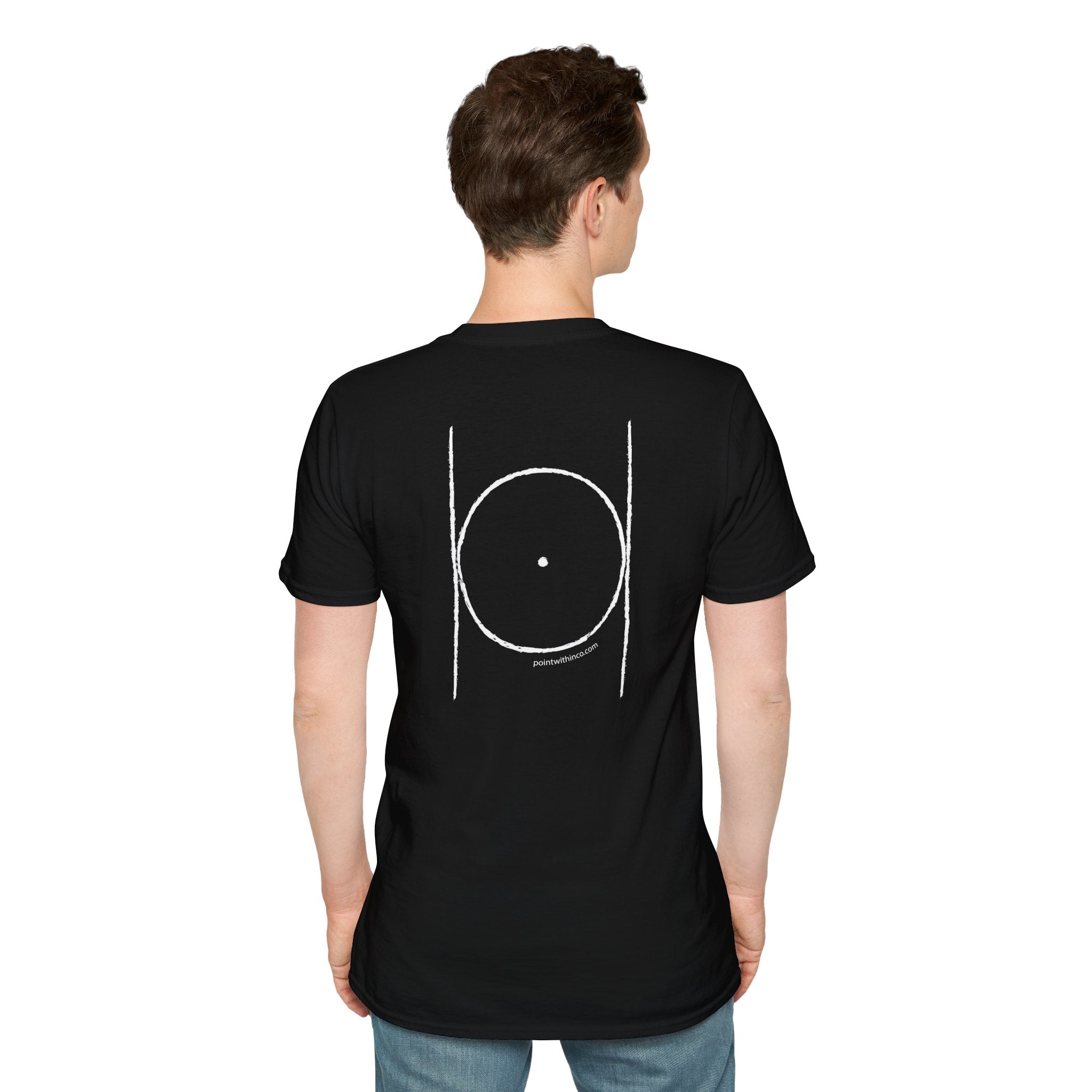 Minimalist Circle Design Unisex T-Shirt, Casual Tee, Gift for Art Lovers, Everyday Wear, Unisex Graphic Tee, Comfortable Shirt