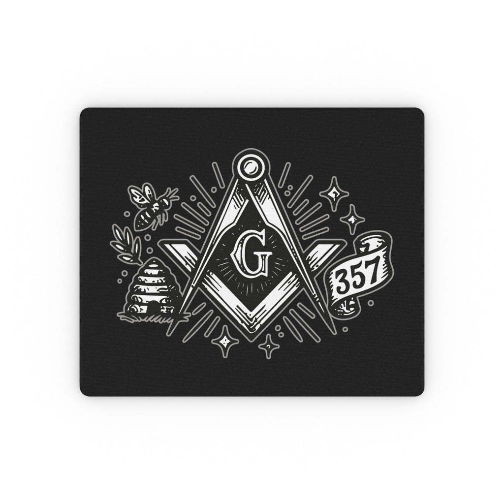 Masonic Rectangular Mouse Pad - Unique Gift for Freemasons, Home Office Décor, Retro Design, Desk Accessories, Ritual Celebrations