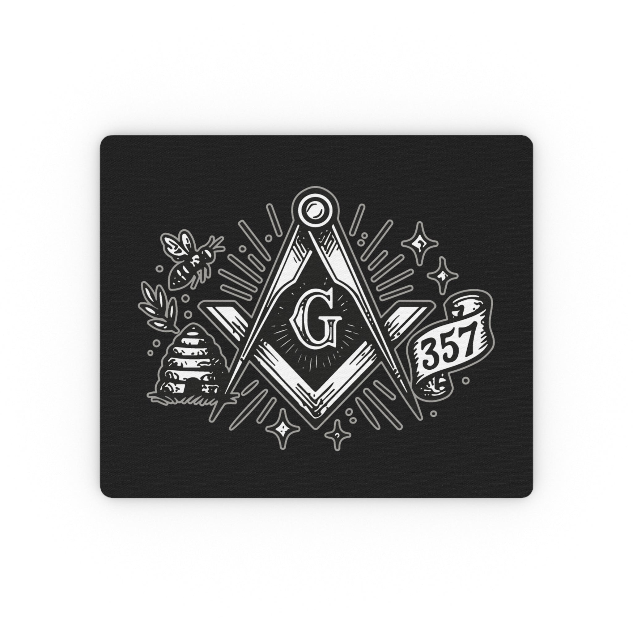 Masonic Rectangular Mouse Pad - Unique Gift for Freemasons, Home Office Décor, Retro Design, Desk Accessories, Ritual Celebrations