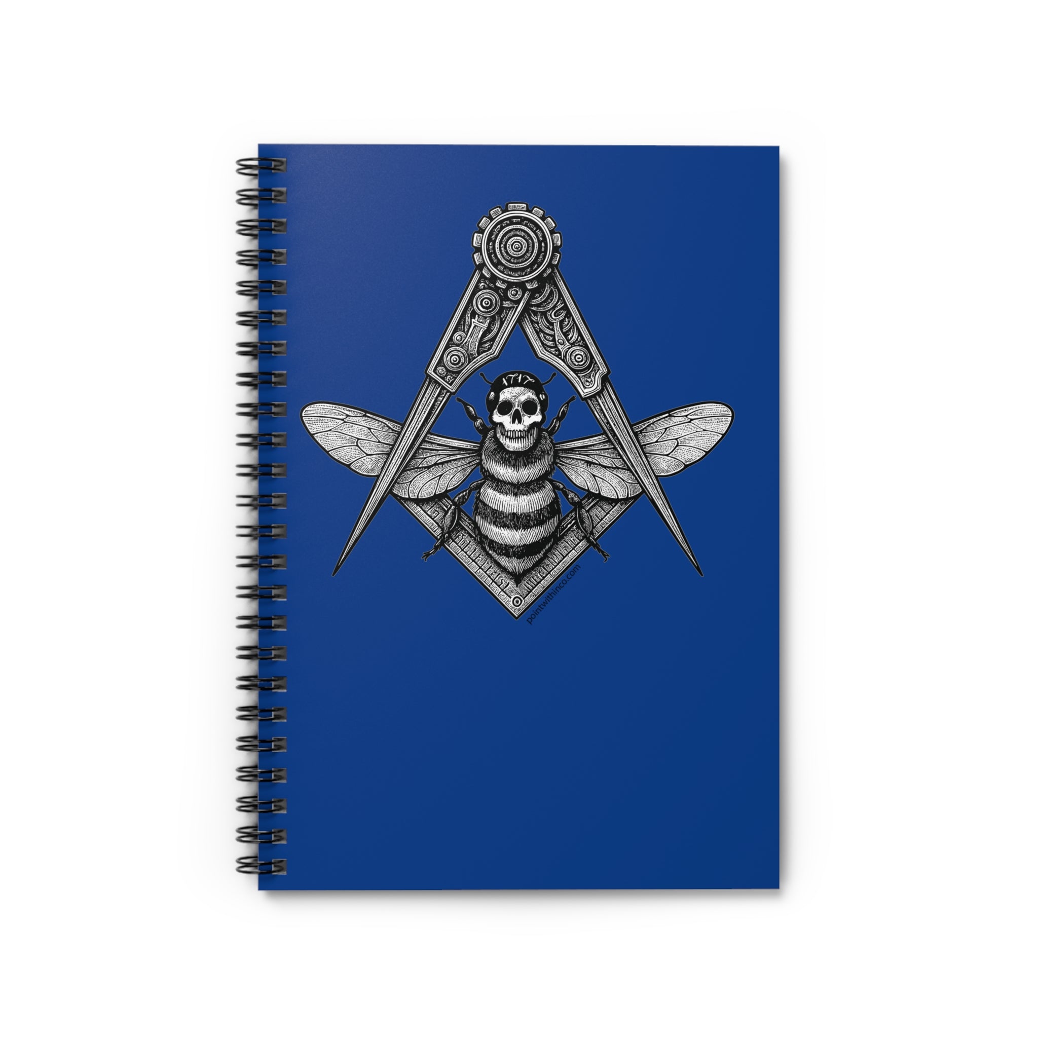 Masonic Spiral Notebook - Skull and Moth Design for Creative Minds, Sketching, Journaling, Gift for Occult Lovers, Unique Stationery