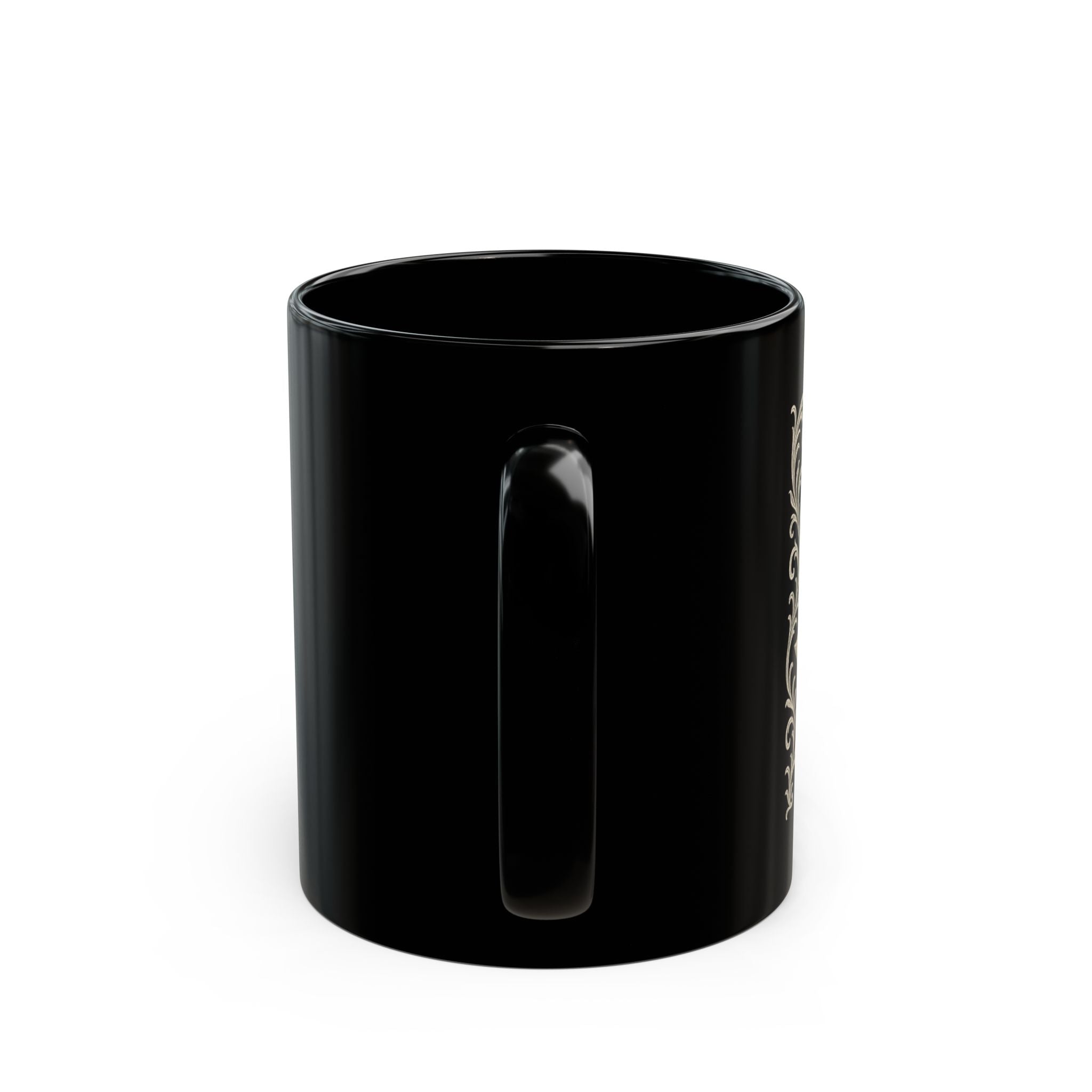 Elegant Black Coffee Mug for Personalized Gifts, Minimalist Monochrome Tea Mug, Great for Home & Office, Customizable Birthday Present