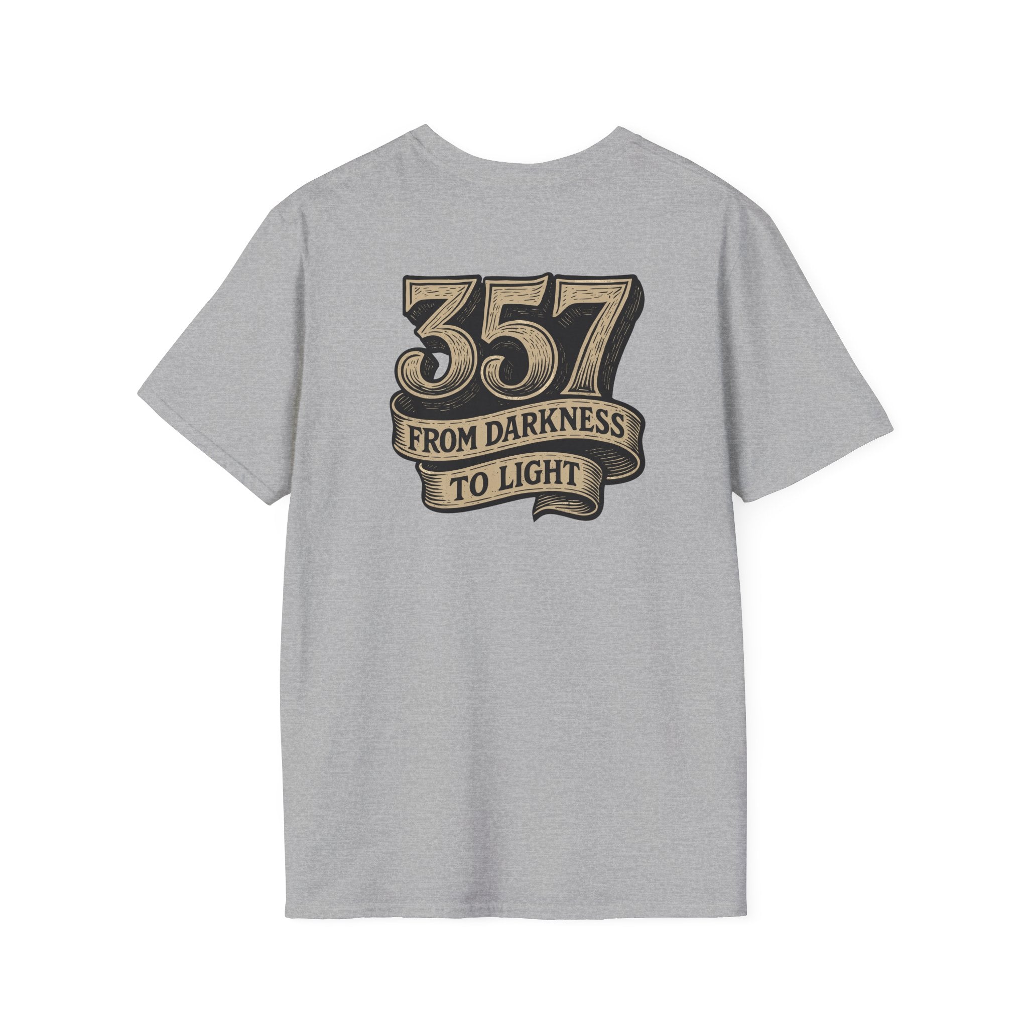 Freemason 357 Woodcut Unisex Softstyle T-Shirt, Casual Wear, Gift for Masonic Friends, Spiritual T-Shirt, Unique Brotherhood Tee