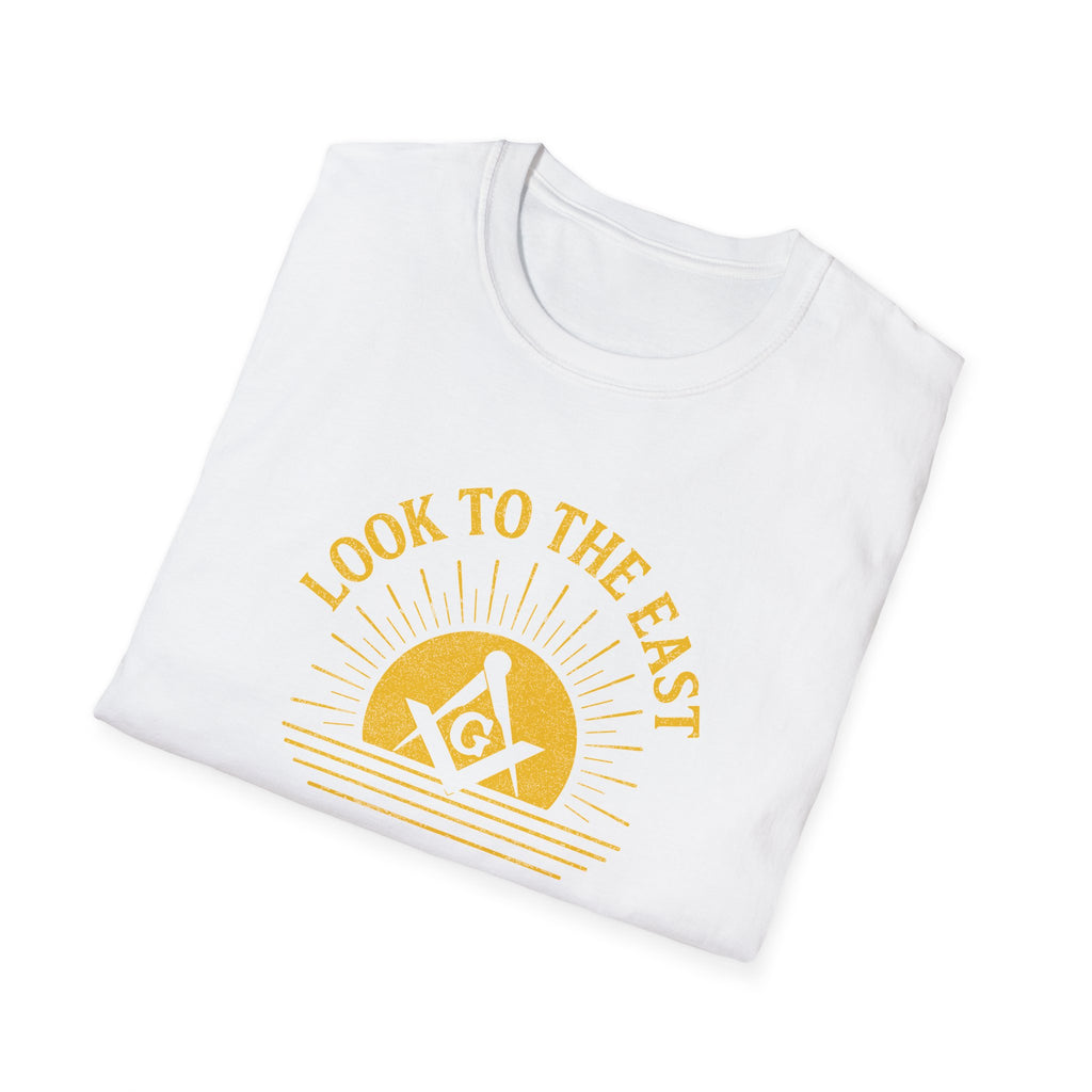 Unisex Inspirational Graphic T-Shirt, Look to the East Shirt, Casual Wear, Gift for Freemasons, Spiritual T-Shirt, Unisex Tee