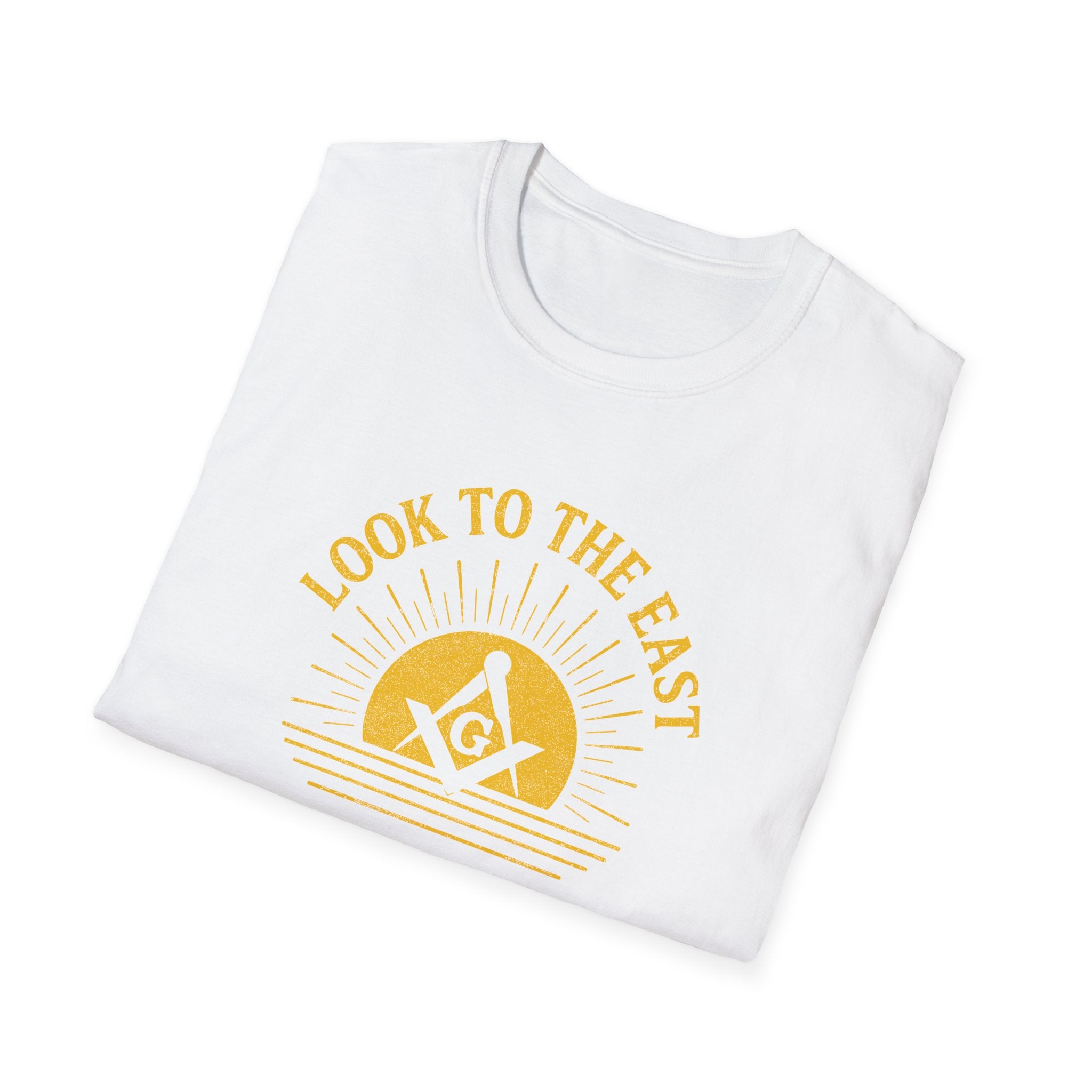 Unisex Inspirational Graphic T-Shirt, Look to the East Shirt, Casual Wear, Gift for Freemasons, Spiritual T-Shirt, Unisex Tee