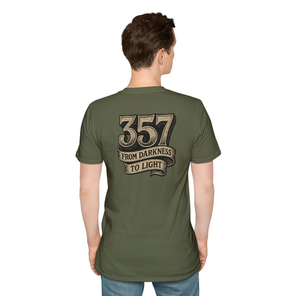 Freemason 357 Woodcut Unisex Softstyle T-Shirt, Casual Wear, Gift for Masonic Friends, Spiritual T-Shirt, Unique Brotherhood Tee