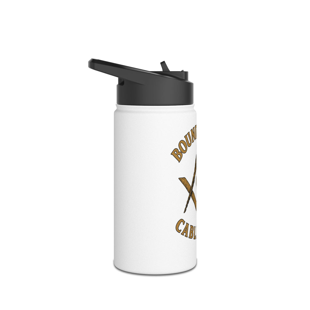 Masonic Stainless Steel Water Bottle, Bound by the Cable-Tow, Travel Mug, Gift for Freemasons, Outdoor Hydration, Customizable Water Bottle