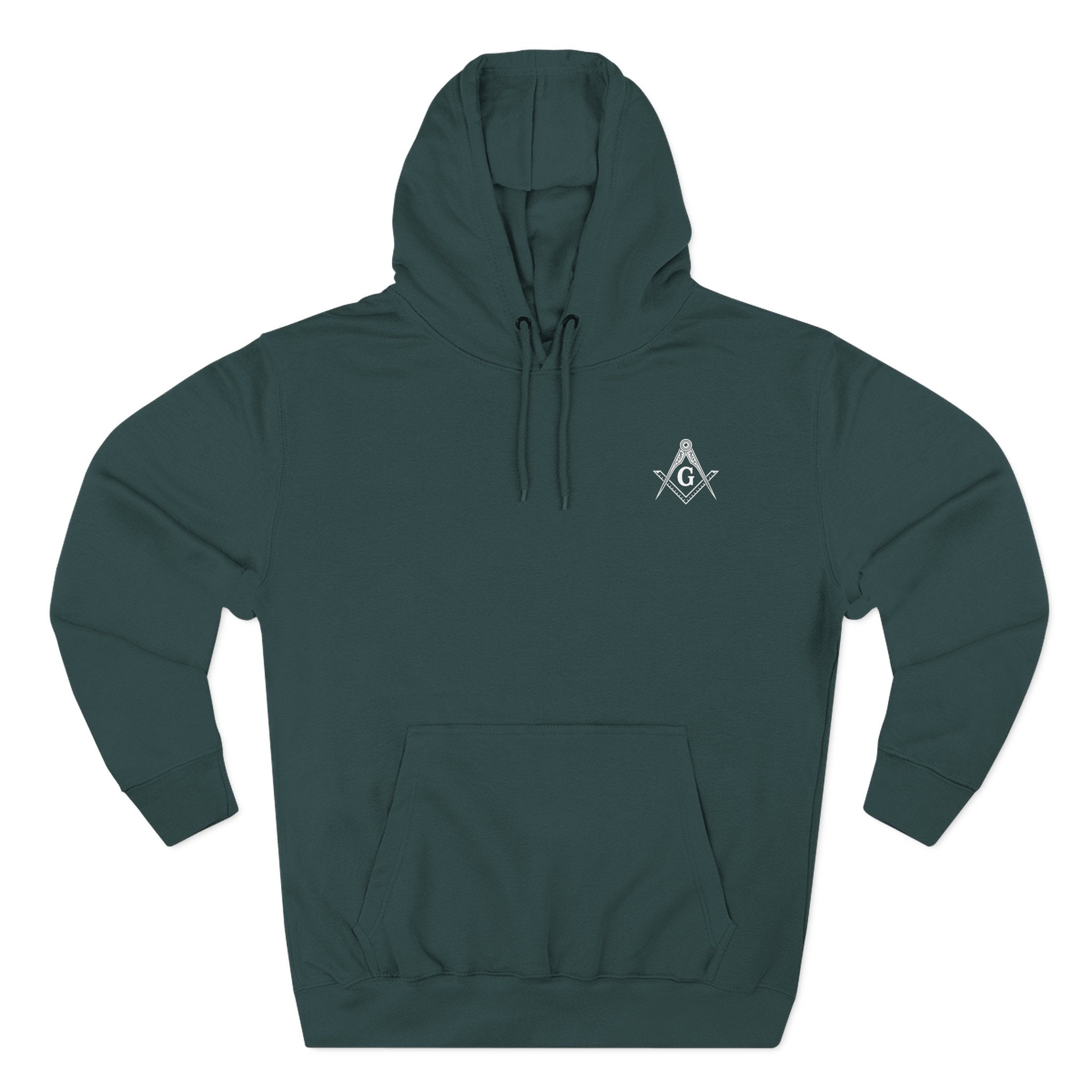 Freemason Three-Panel Fleece Hoodie - Cozy Style for Members, Perfect for Meetings, Gifts, Holidays, Brotherhood Events, Casual Wear