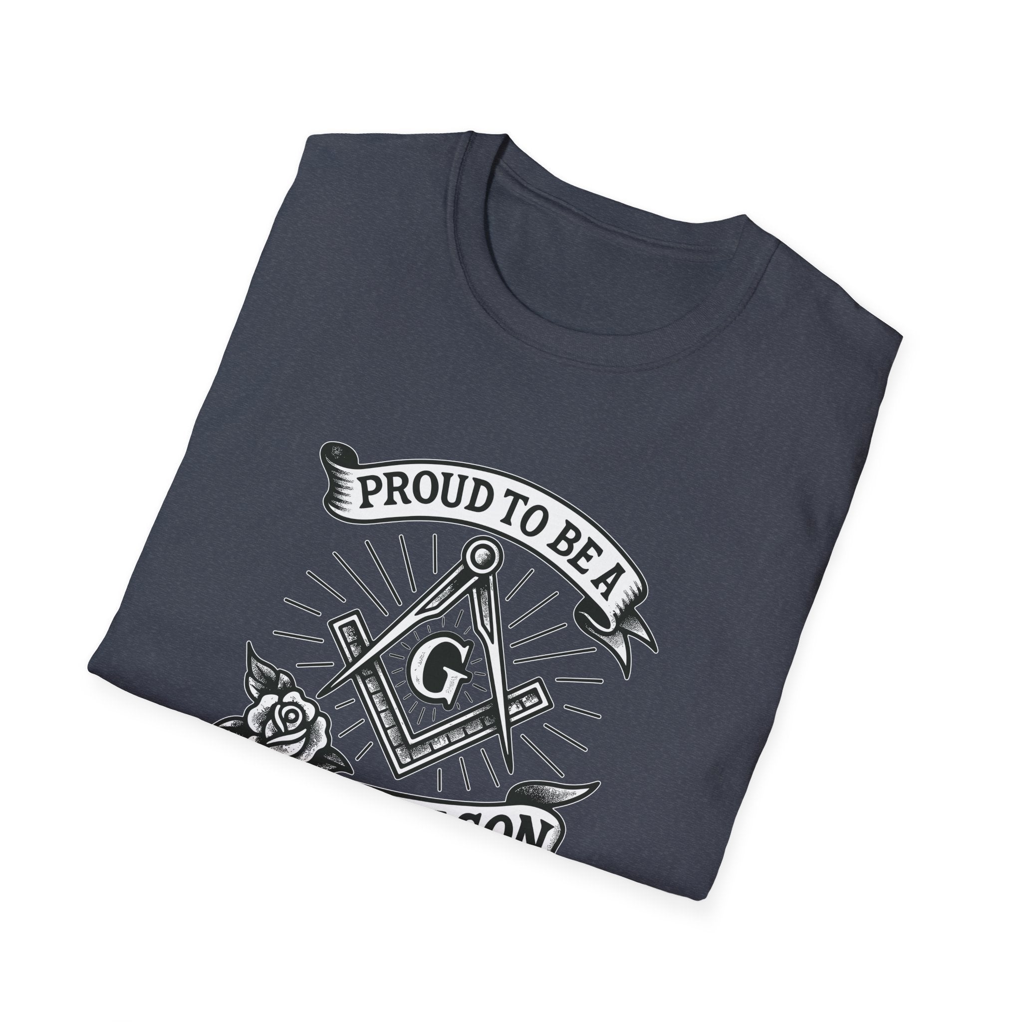 Proud Freemason Unisex Softstyle T-Shirt | Perfect for Masonic Events, Gifts for Brothers, Celebrations, Apparel, Everyday Wear