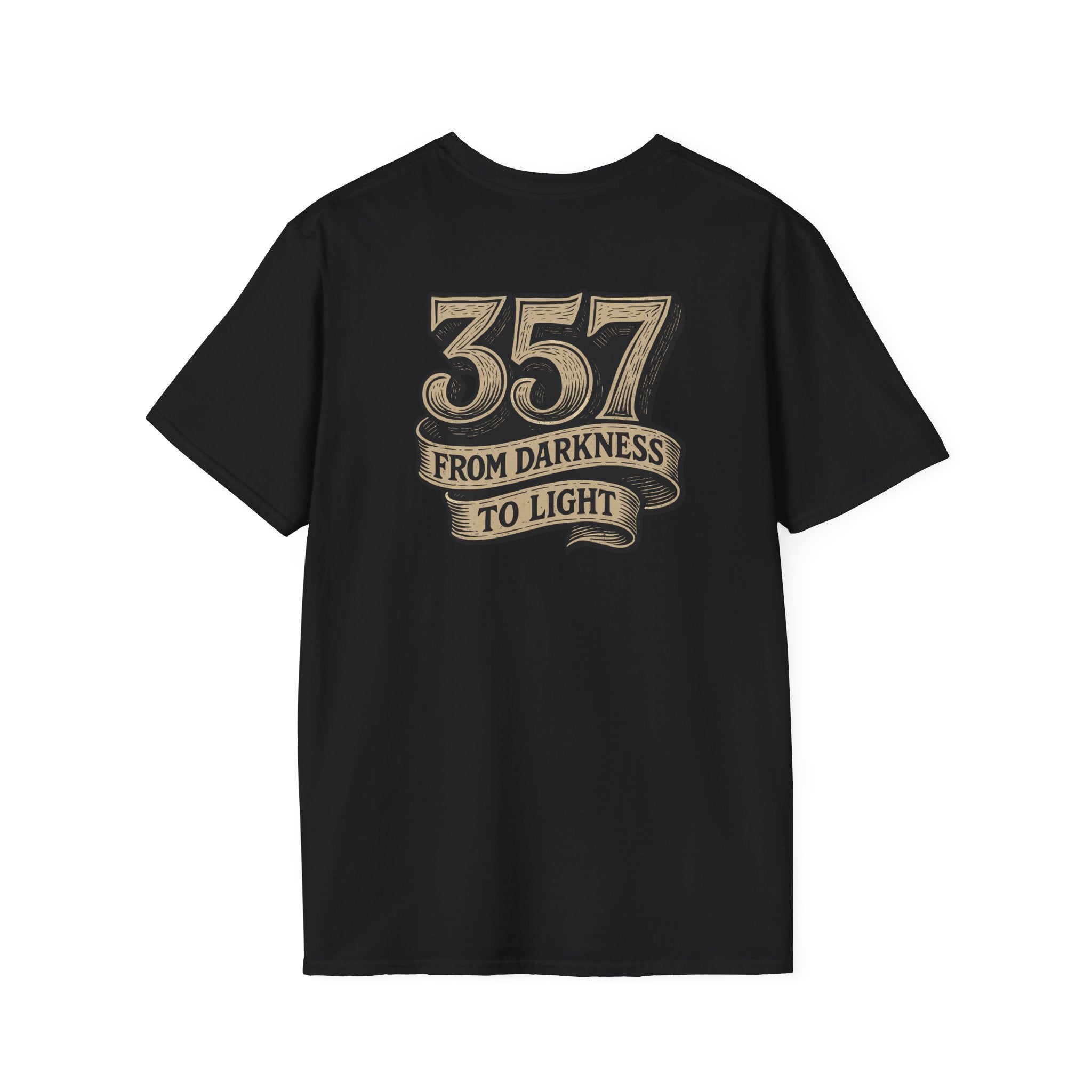 Freemason 357 Woodcut Unisex Softstyle T-Shirt, Casual Wear, Gift for Masonic Friends, Spiritual T-Shirt, Unique Brotherhood Tee