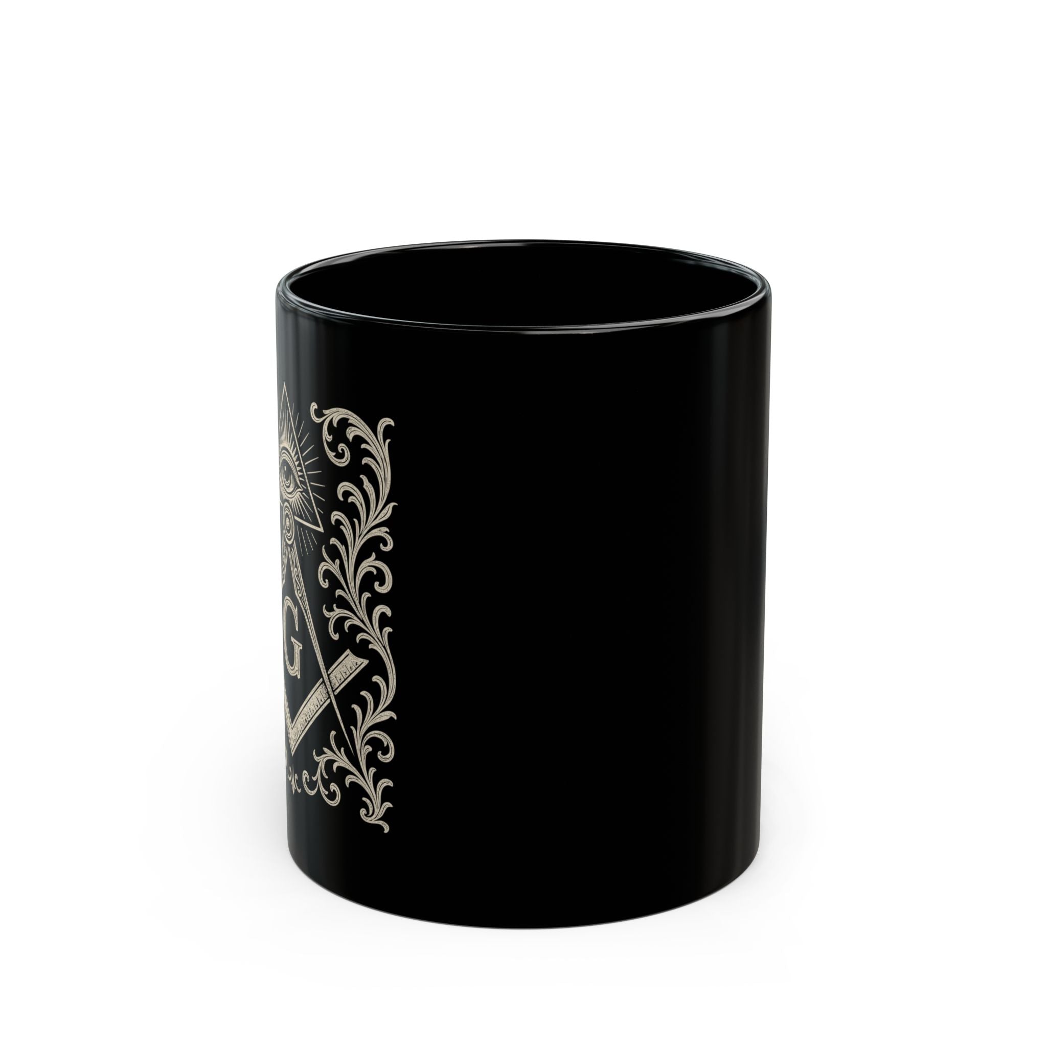 Elegant Black Coffee Mug for Personalized Gifts, Minimalist Monochrome Tea Mug, Great for Home & Office, Customizable Birthday Present