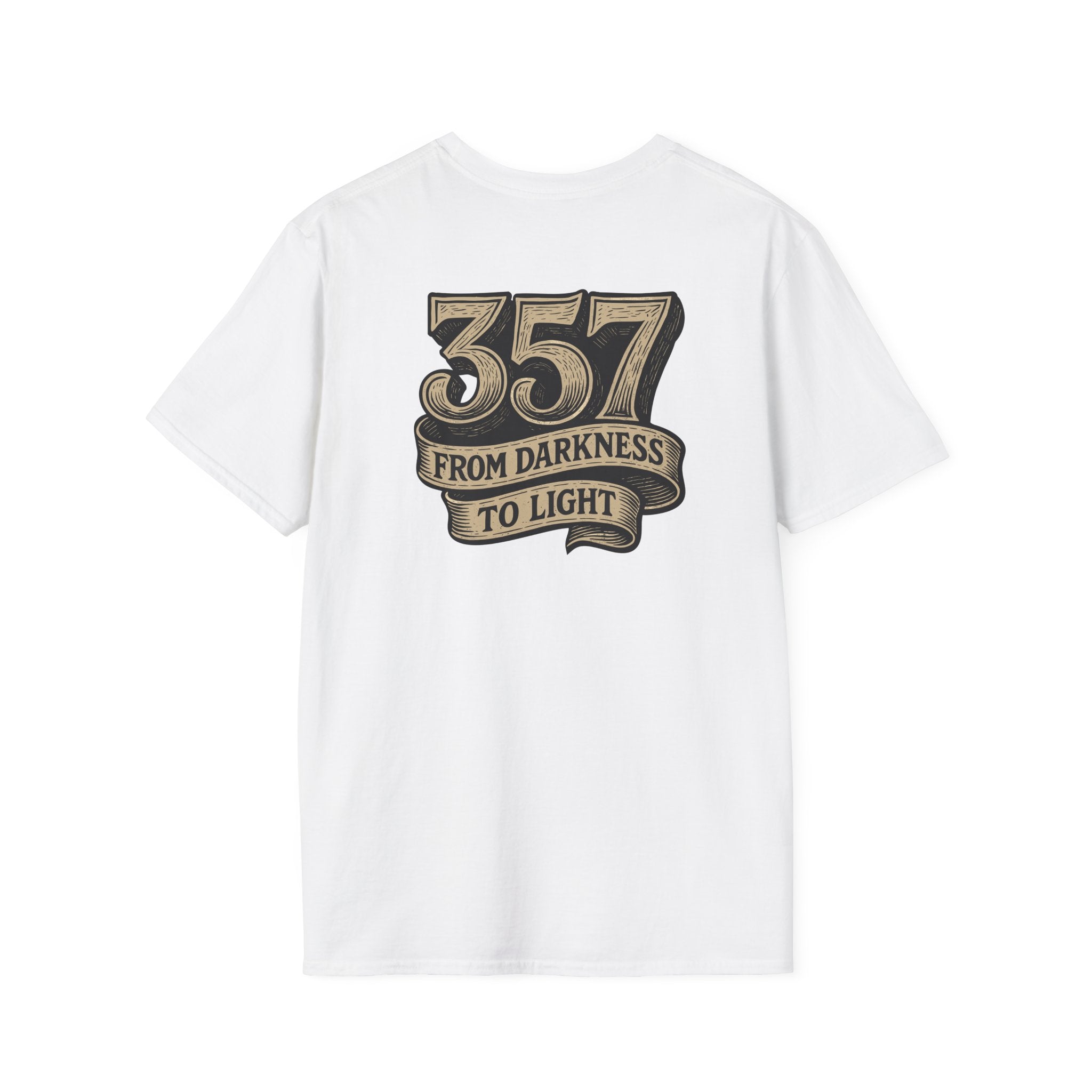 Freemason 357 Woodcut Unisex Softstyle T-Shirt, Casual Wear, Gift for Masonic Friends, Spiritual T-Shirt, Unique Brotherhood Tee