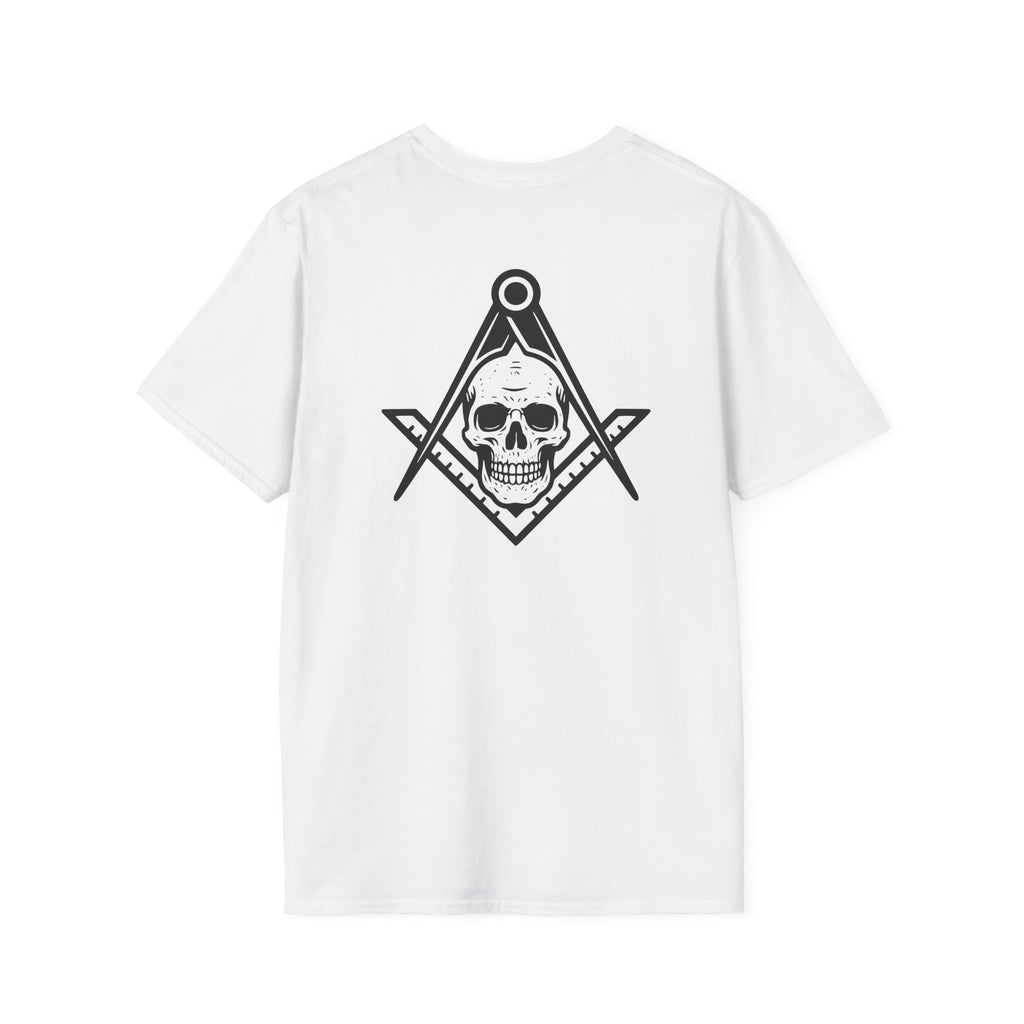 Masonic Skull Graphic Tee, Unisex Casual Shirt, Gift for Freemasons, Gothic Apparel, Spirituality T-Shirt